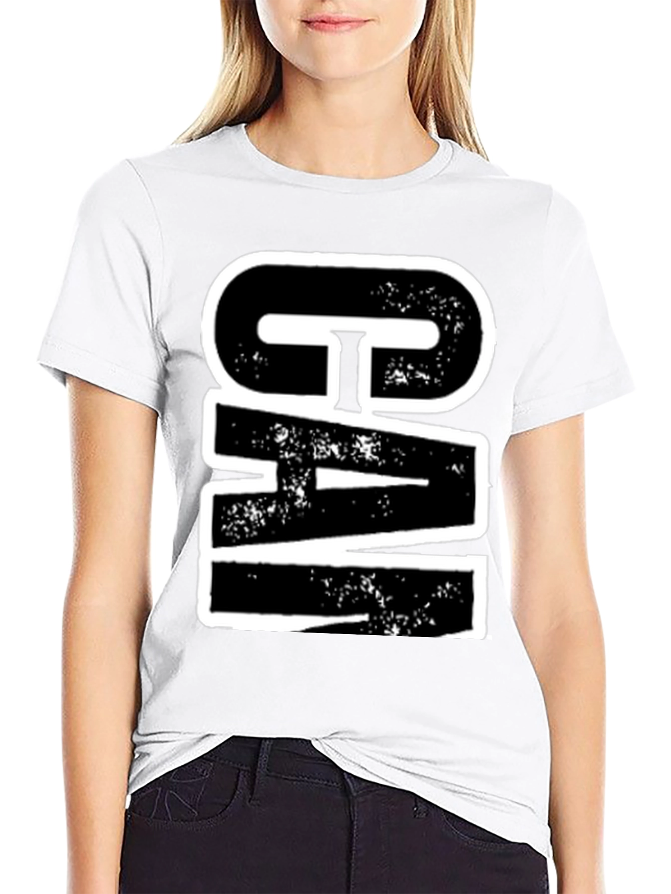 Bold Graphic Tee - CIA Print - Black Cotton