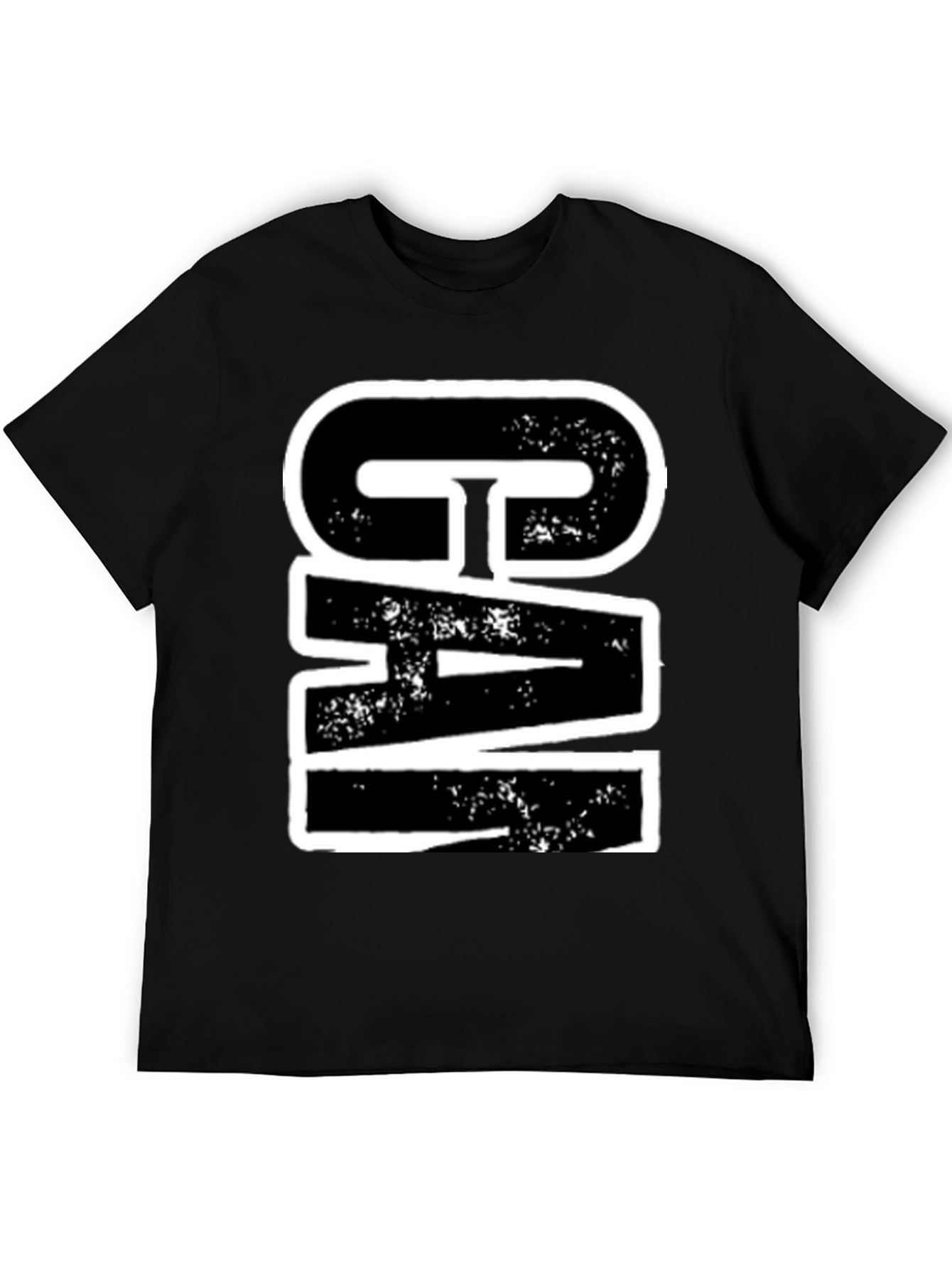 Bold Graphic Tee - CIA Print - Black Cotton