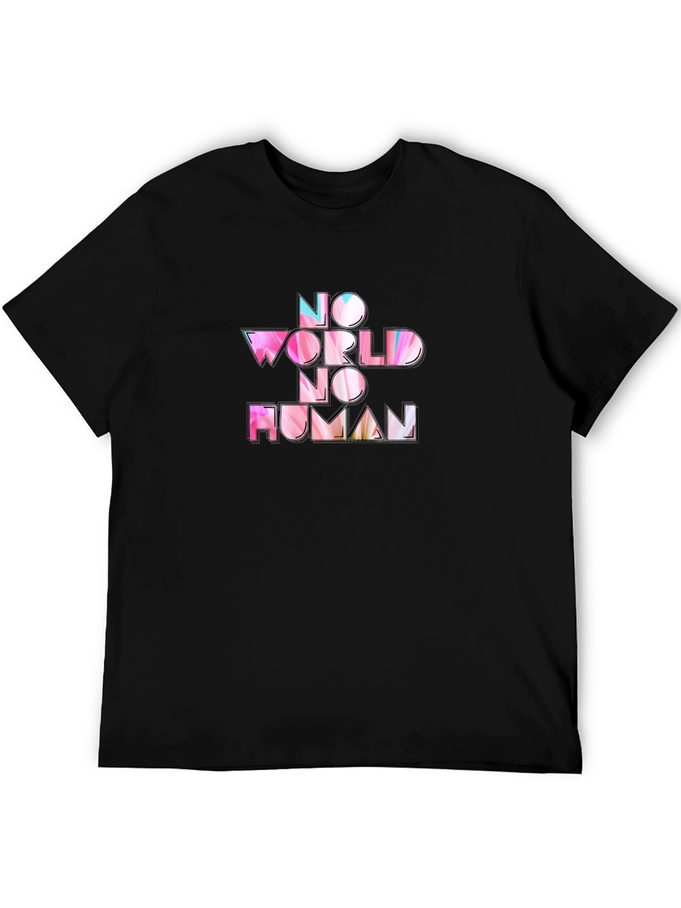 No World No Human Black T-Shirt