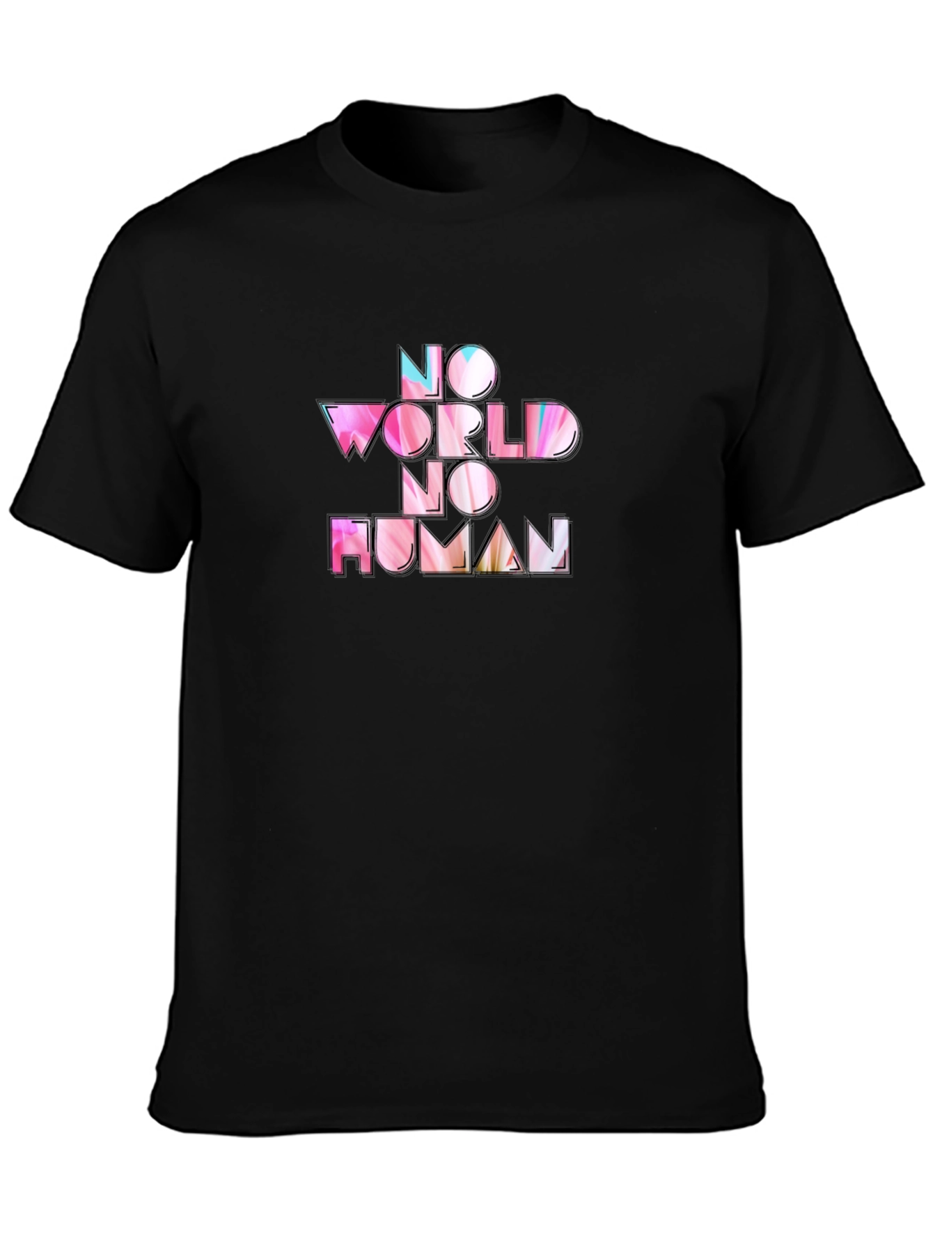 No World No Human Black T-Shirt