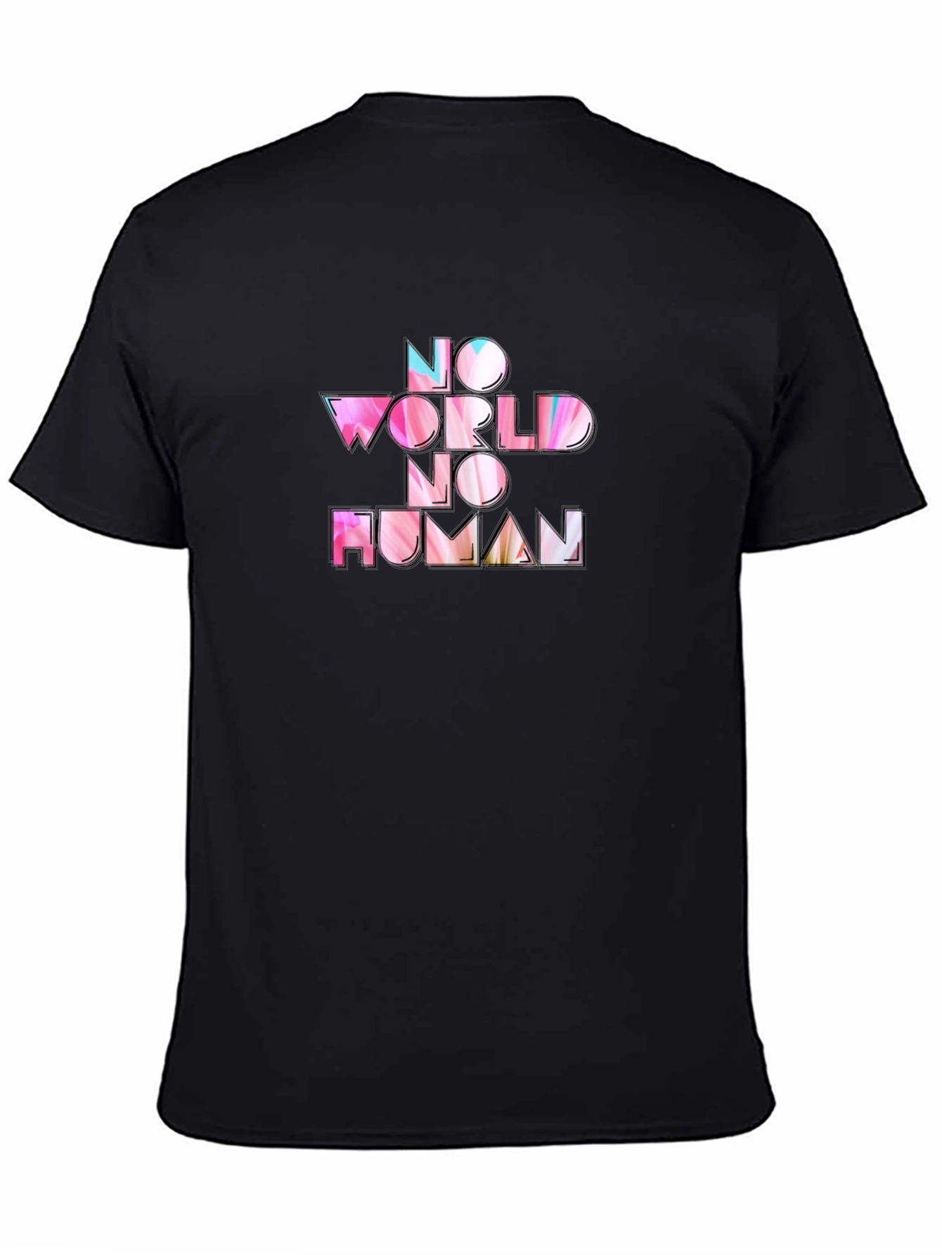 No World No Human Black T-Shirt