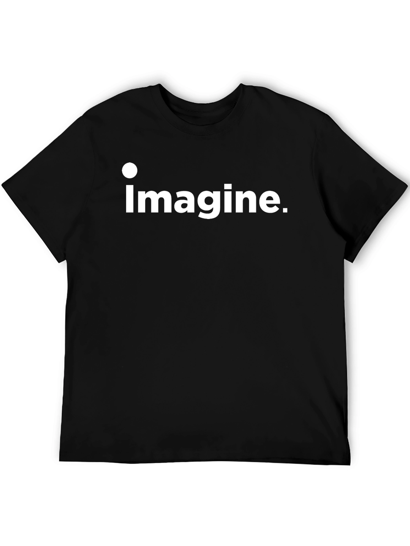 Imagine Graphic Tee - Black Cotton Comfort