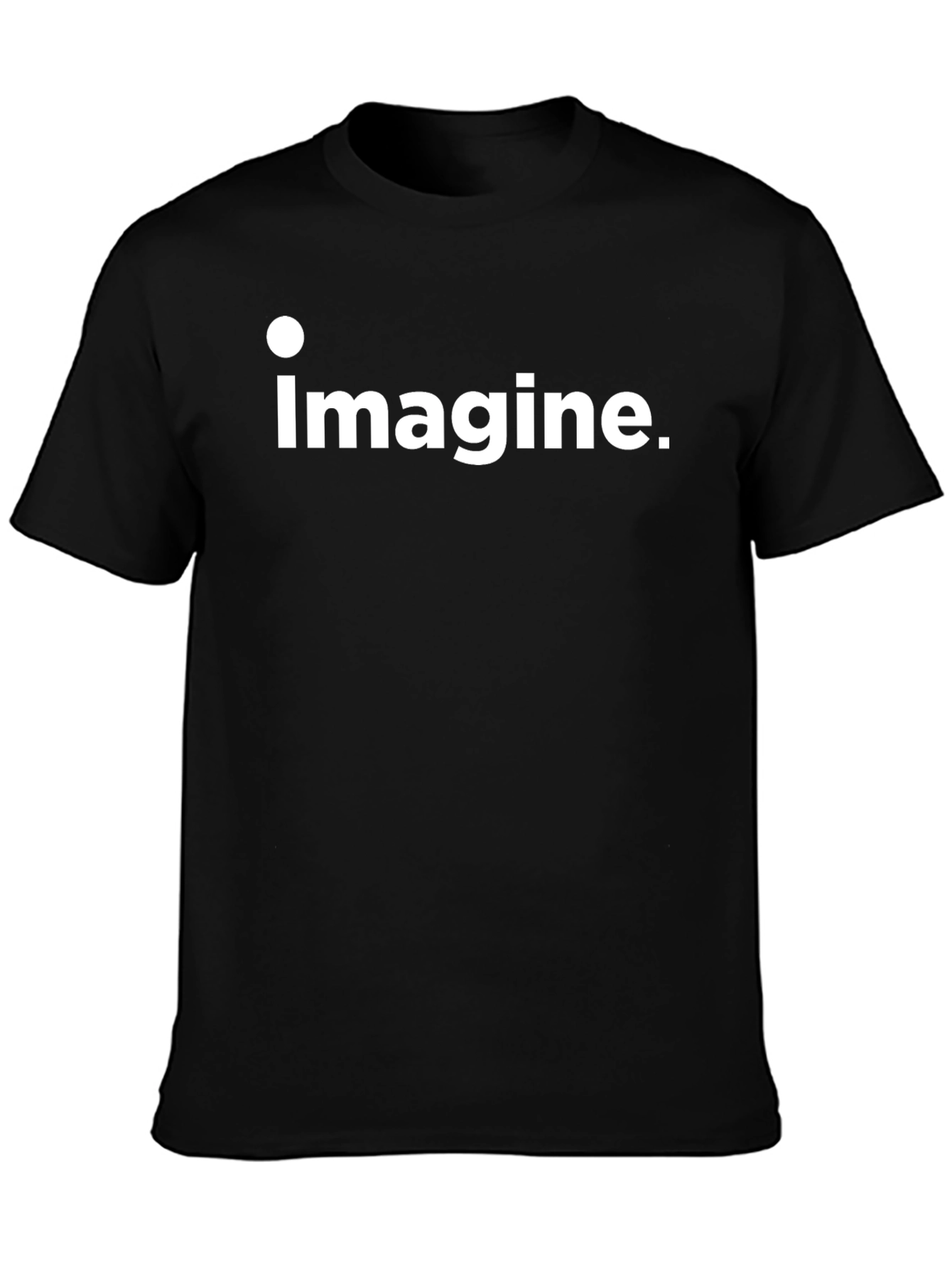 Imagine Graphic Tee - Black Cotton Comfort