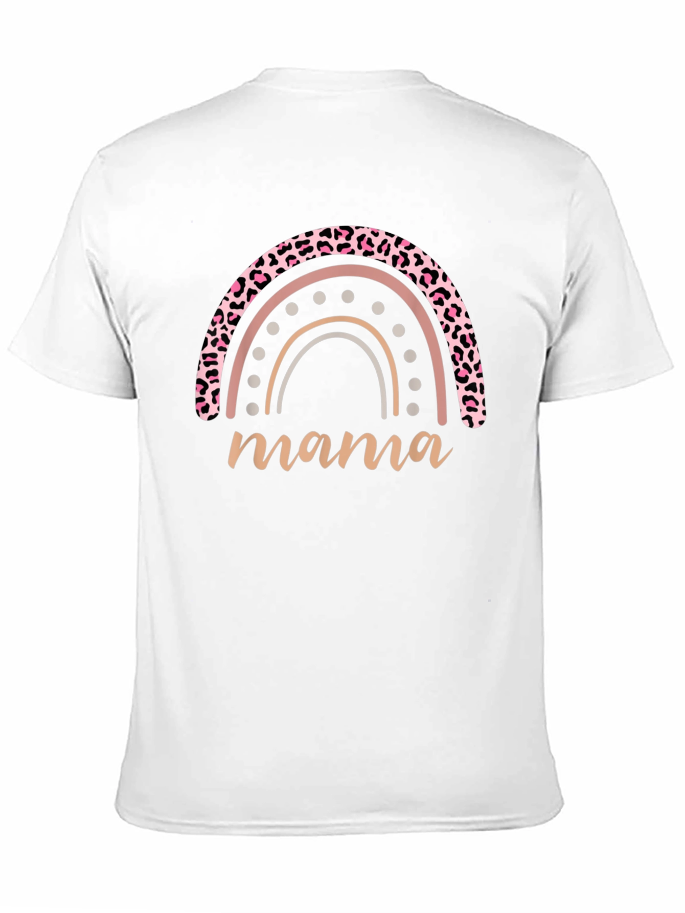 Mama Rainbow Leopard Print T-Shirt