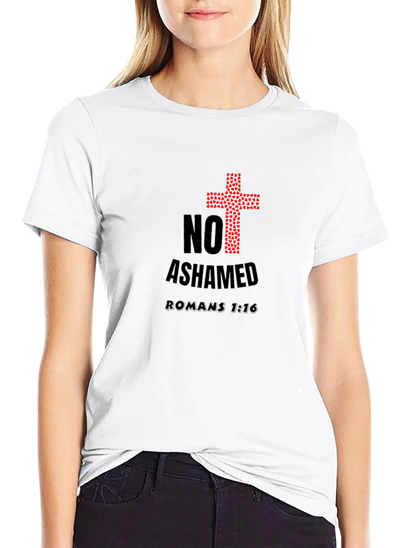 No Ashamed Romans 1:16 Christian T-Shirt