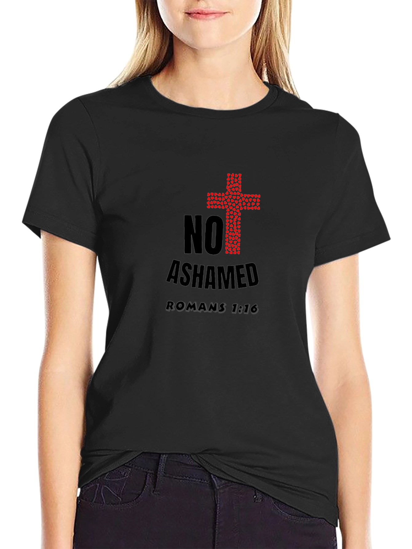 No Ashamed Romans 1:16 Christian T-Shirt