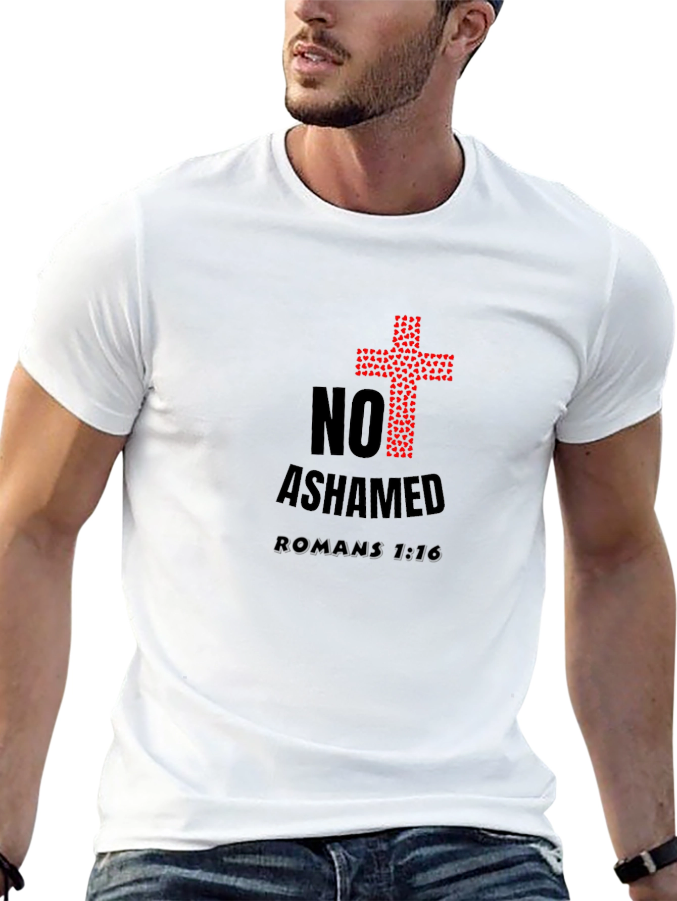 No Ashamed Romans 1:16 Christian T-Shirt