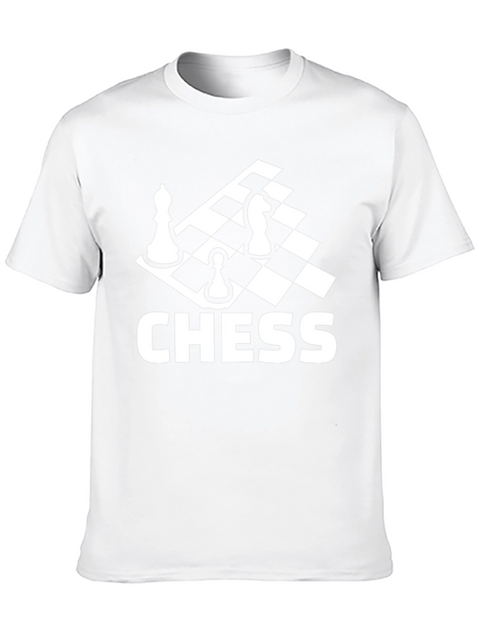 Chess Graphic T-Shirt - Black Cotton Tee