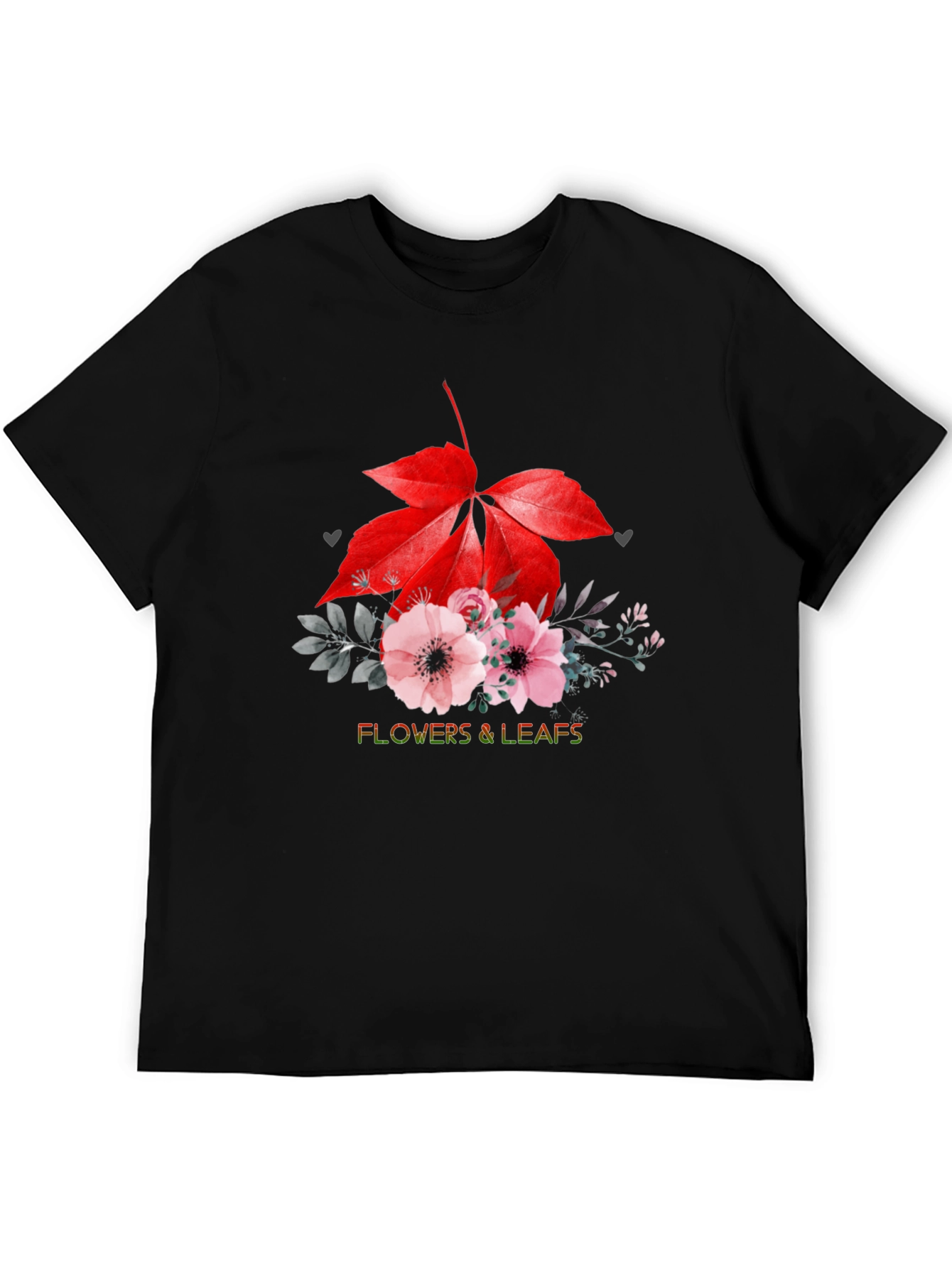 Flowers & Leaves Graphic T-Shirt