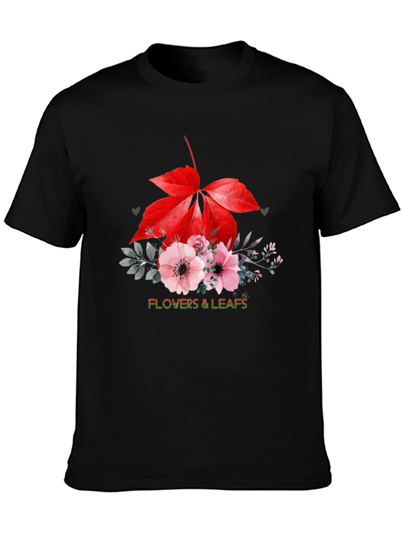 Flowers & Leaves Graphic T-Shirt