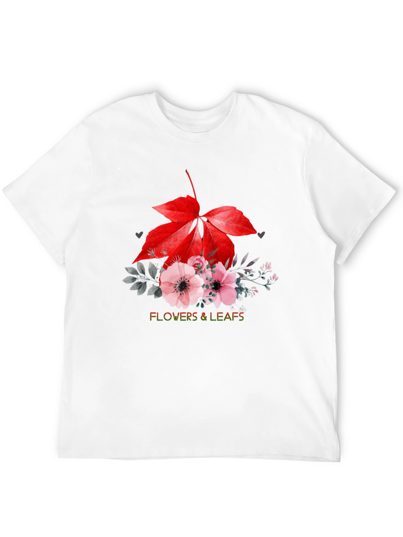 Flowers & Leaves Graphic T-Shirt