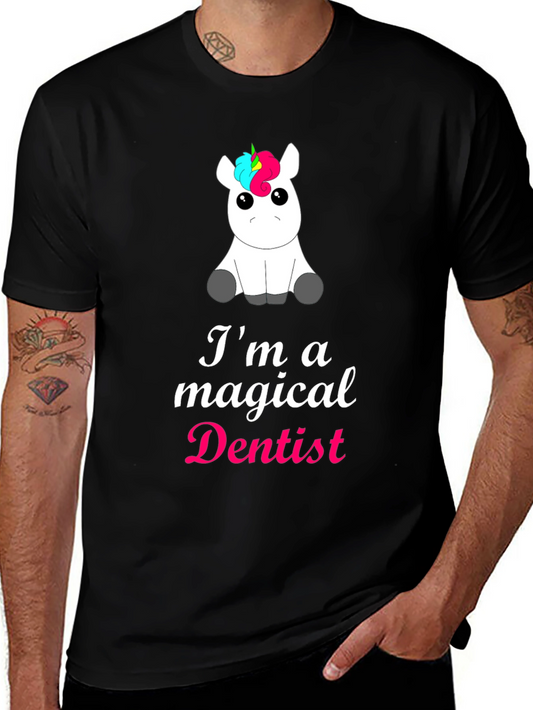 Magical Dentist Unicorn T-Shirt - Black