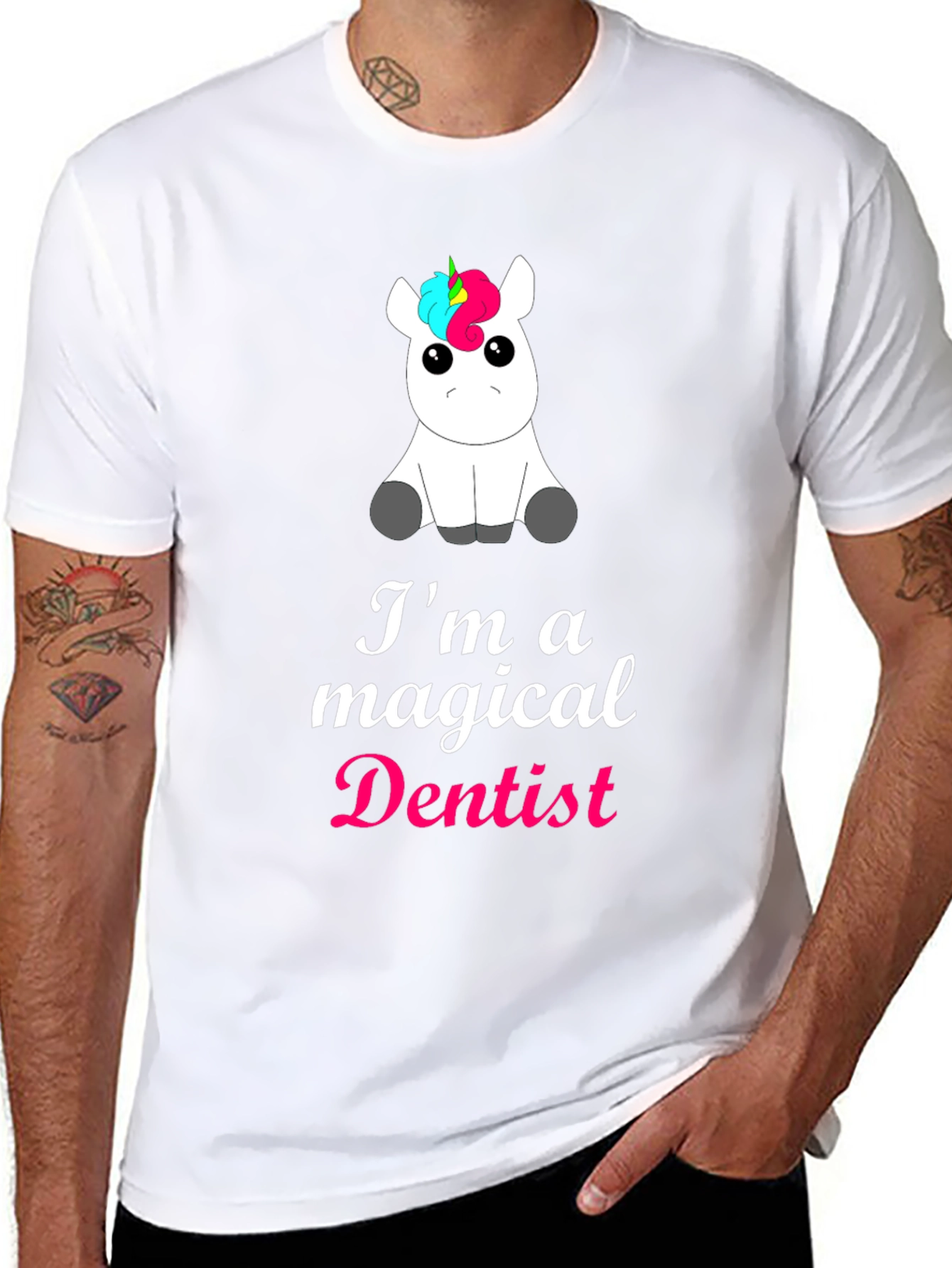 Magical Dentist Unicorn T-Shirt - Black