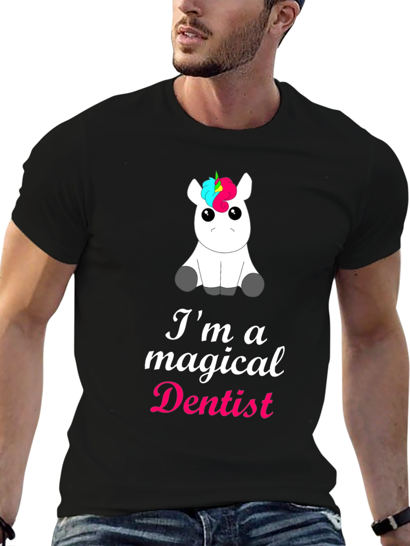 Magical Dentist Unicorn T-Shirt - Black