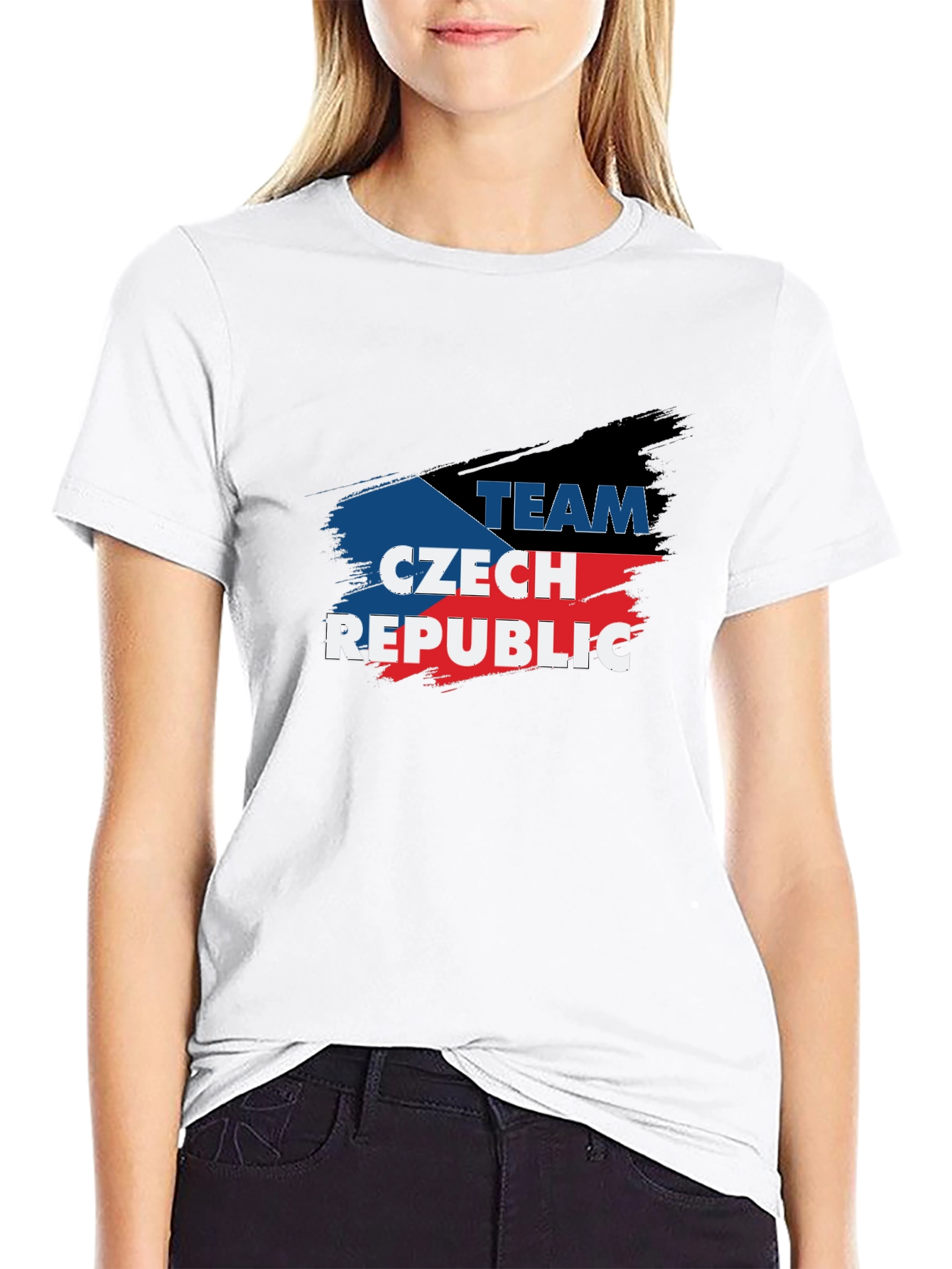 Team Czech Republic Brush Stroke T-Shirt