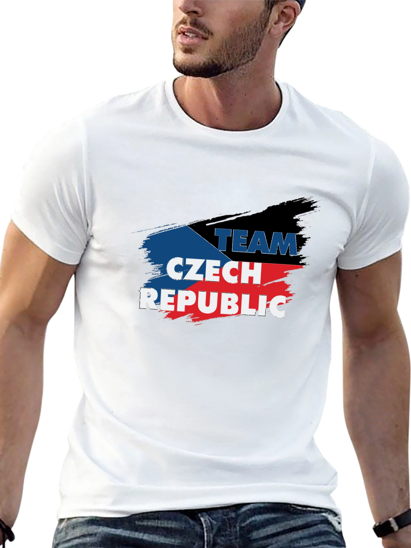 Team Czech Republic Brush Stroke T-Shirt