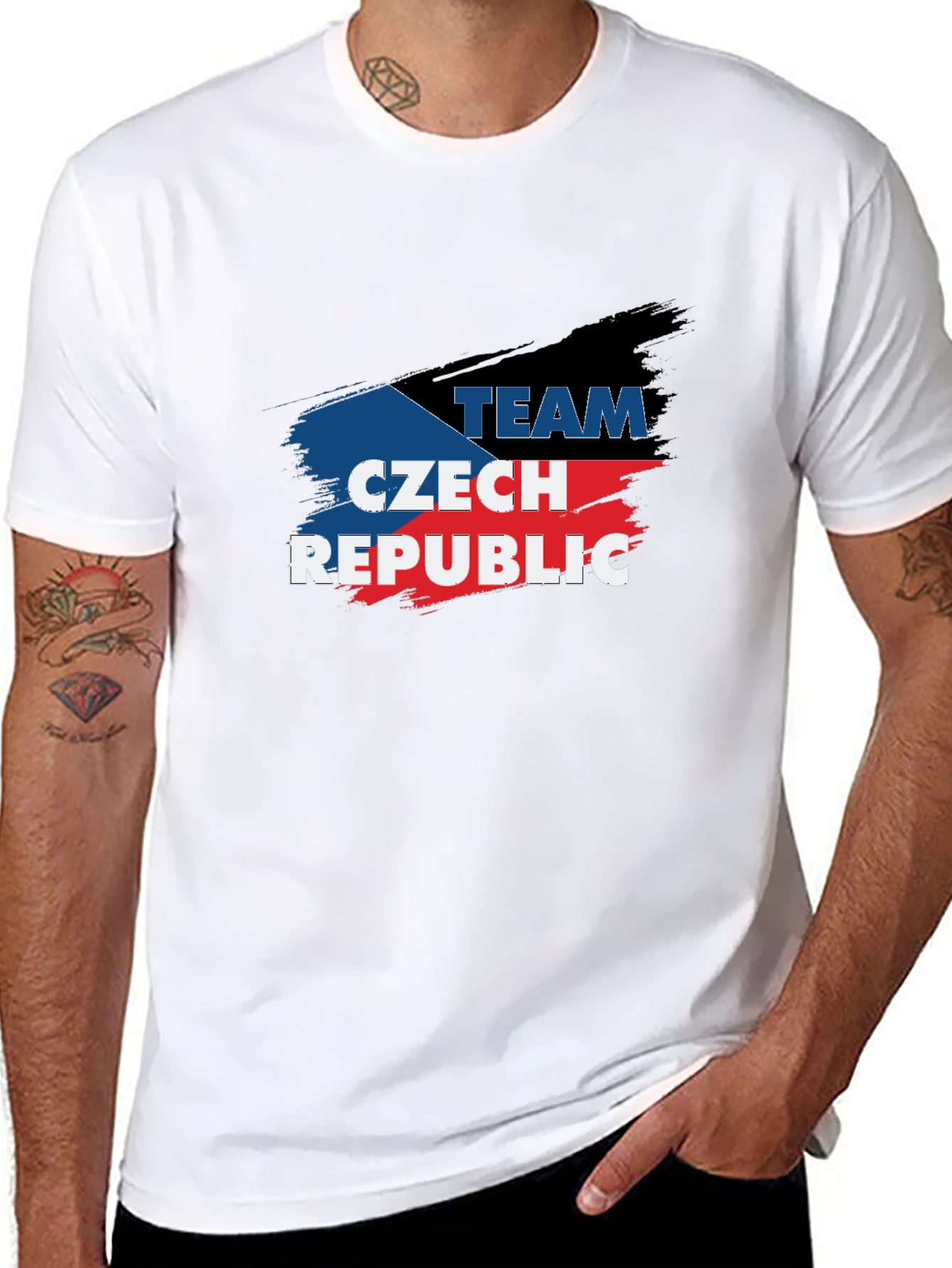 Team Czech Republic Brush Stroke T-Shirt