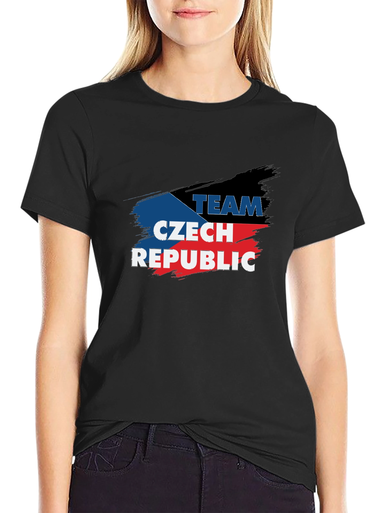 Team Czech Republic Brush Stroke T-Shirt