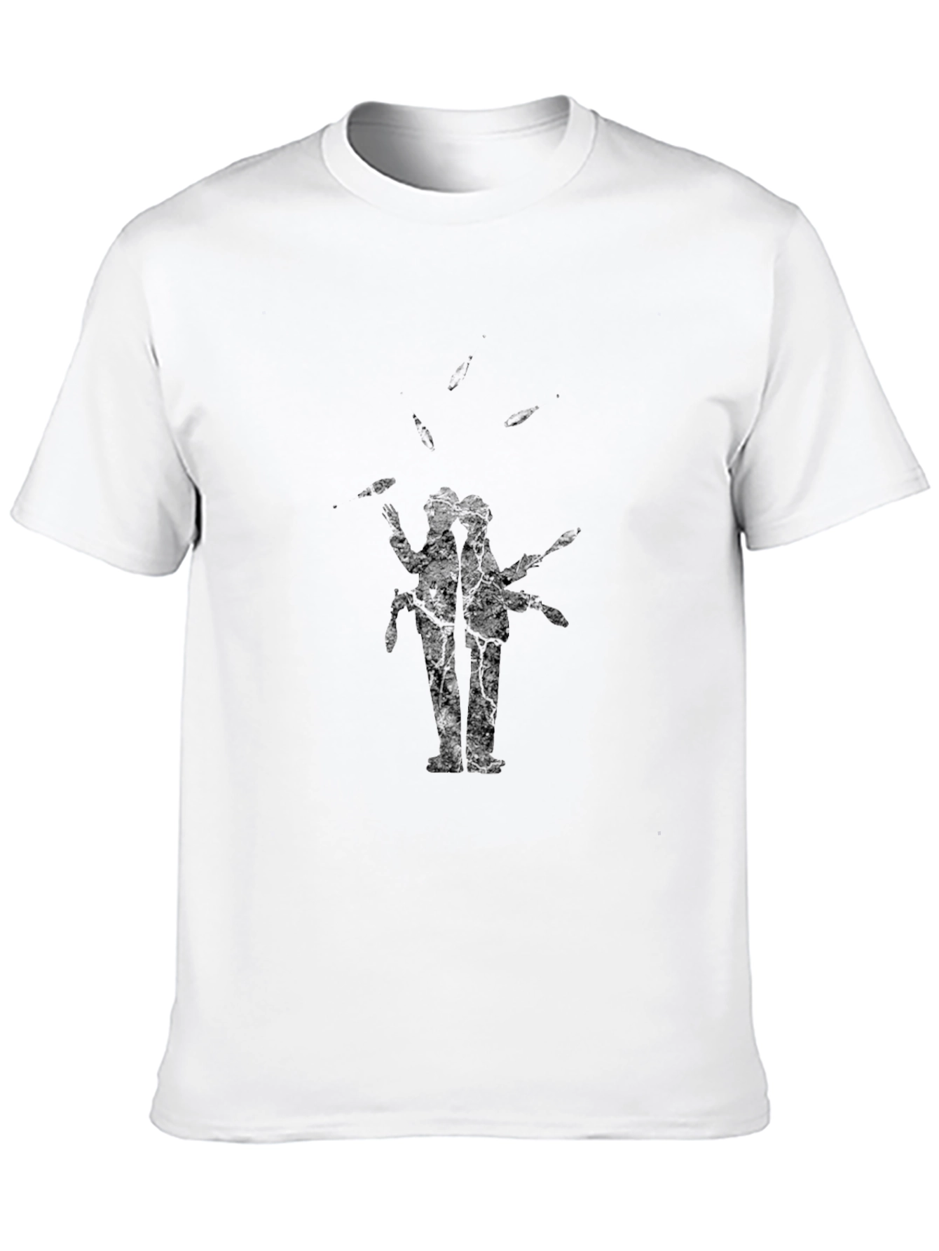 Mens Black Graphic Print Crew Neck T-Shirt
