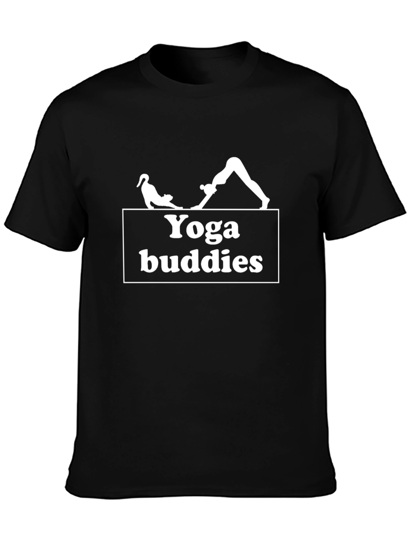 Yoga Buddies Black Graphic Tee