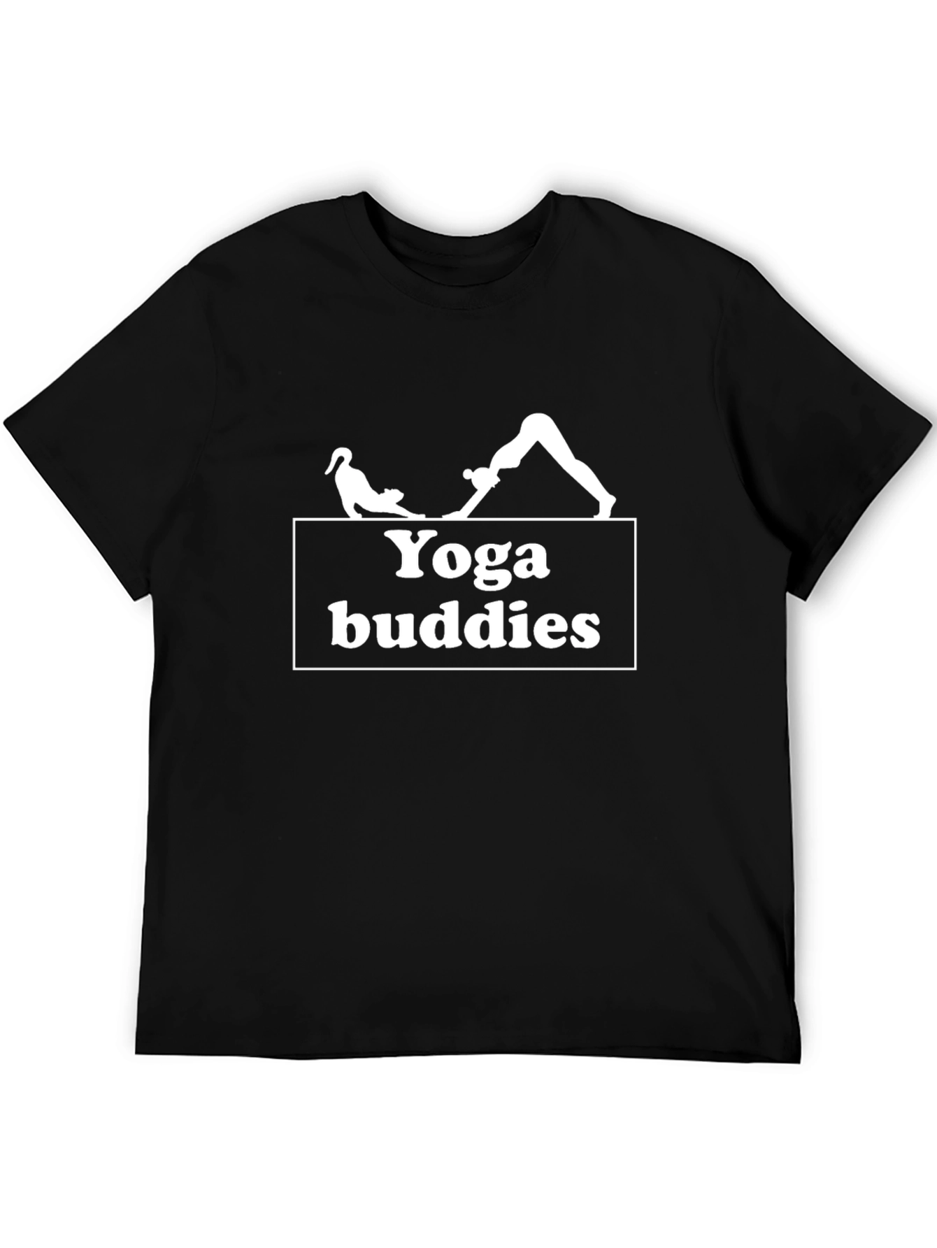 Yoga Buddies Black Graphic Tee