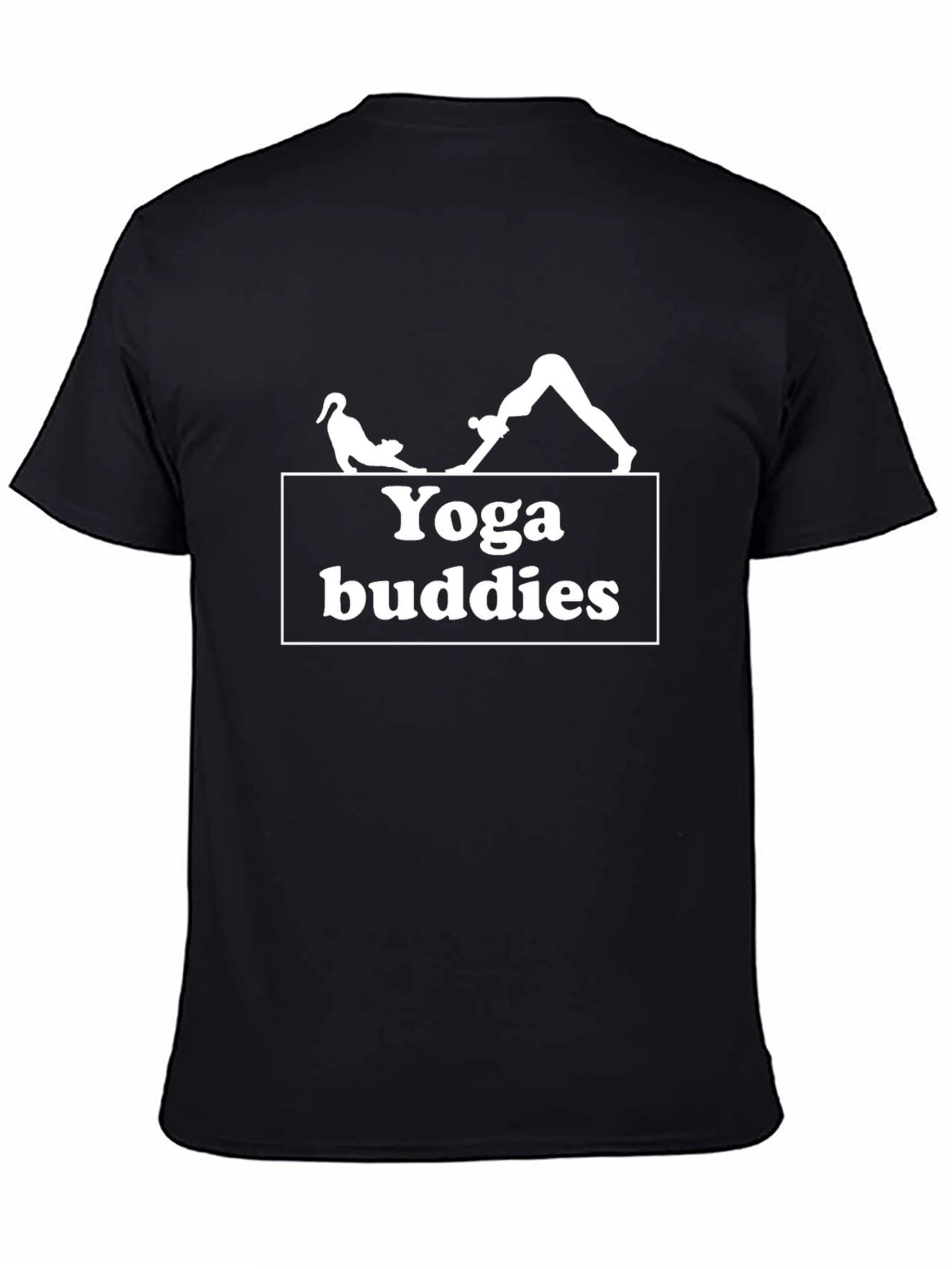 Yoga Buddies Black Graphic Tee