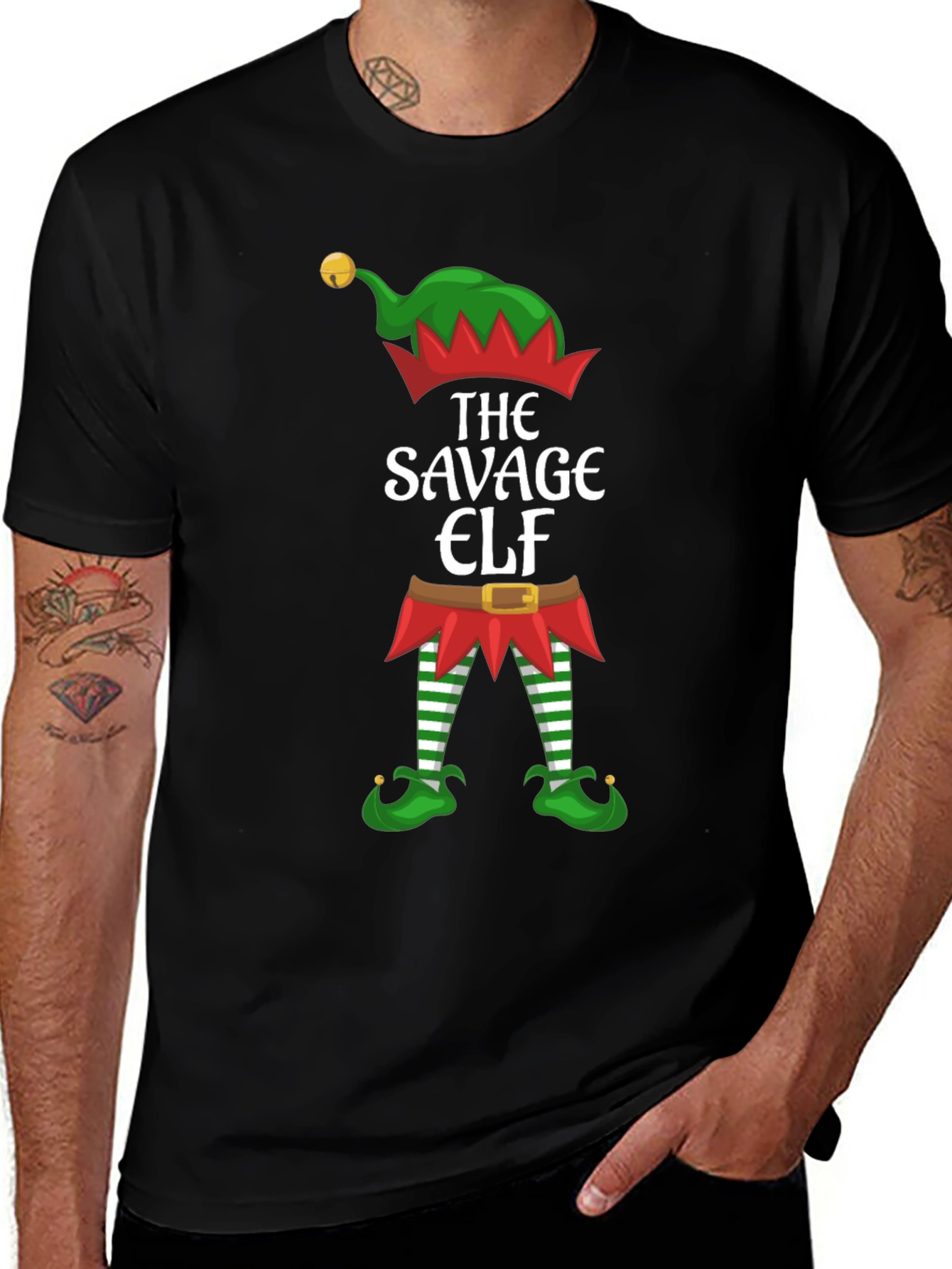 Savage Elf Graphic Tee - Holiday Humor