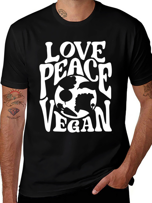 Love Peace Vegan T-Shirt - Unisex Graphic Tee