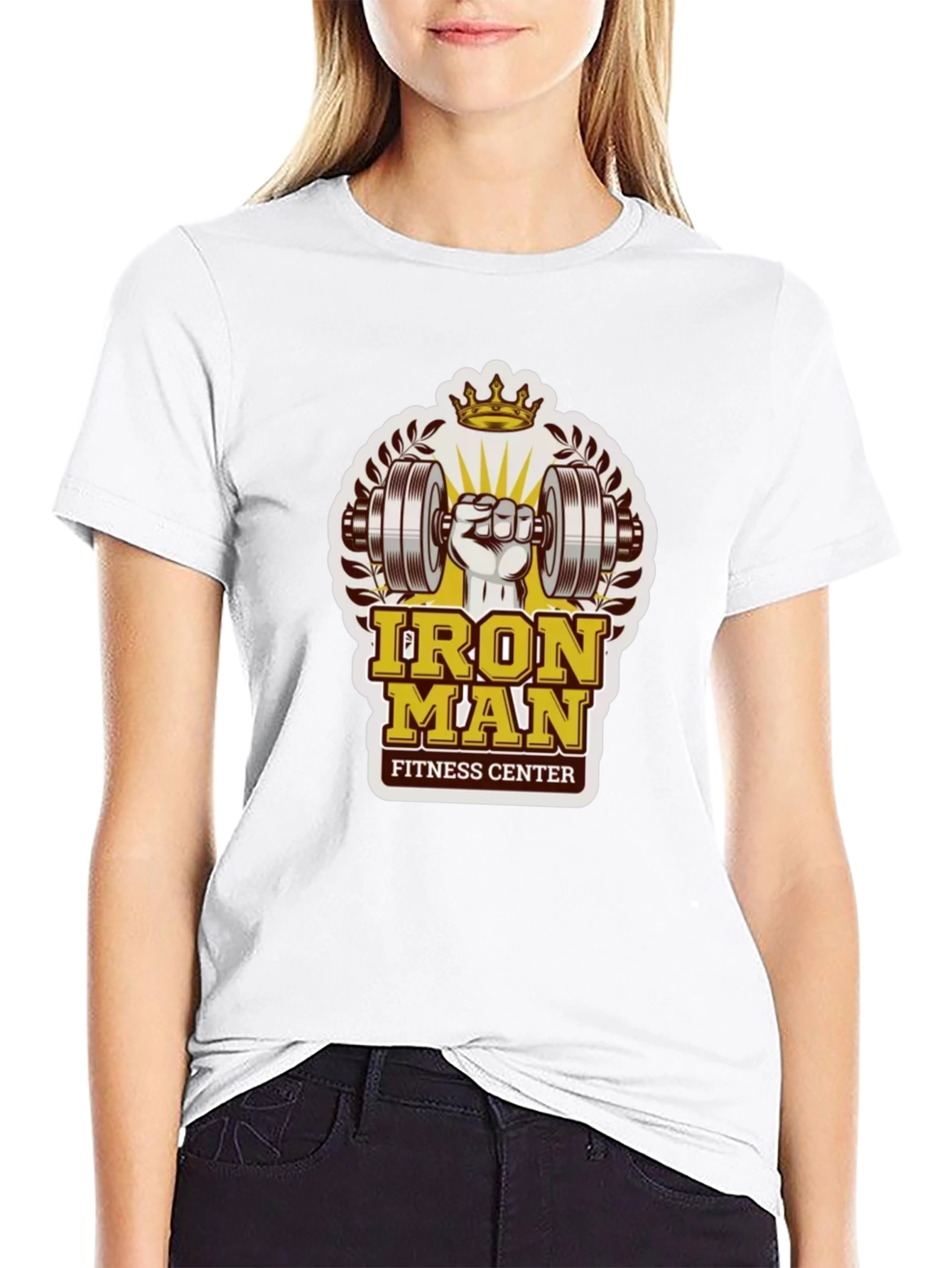 Iron Man Fitness Center Black T-Shirt