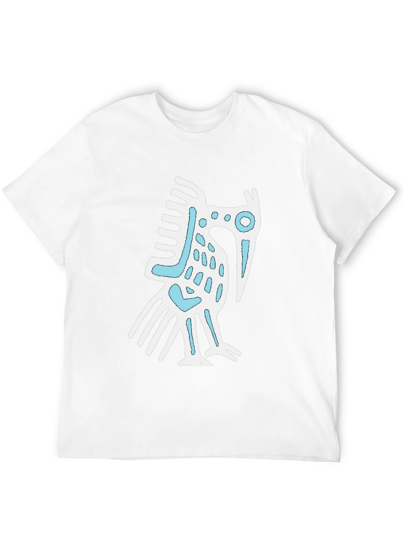 Black T-Shirt with White & Blue Graphic