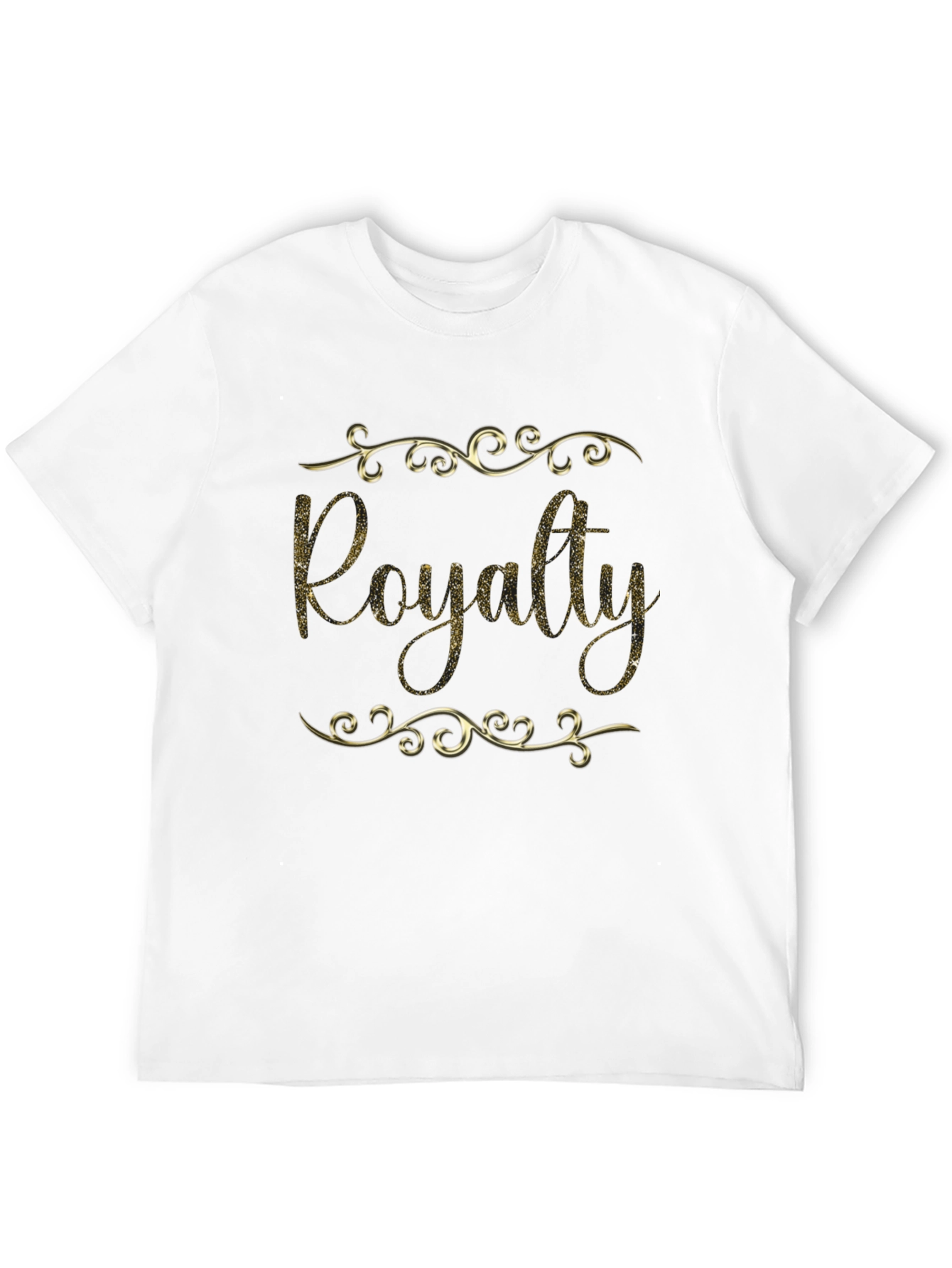 Royalty Golden Glitter Black T-Shirt