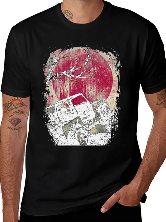 Wrecked Truck Graphic Tee - Distressed Style