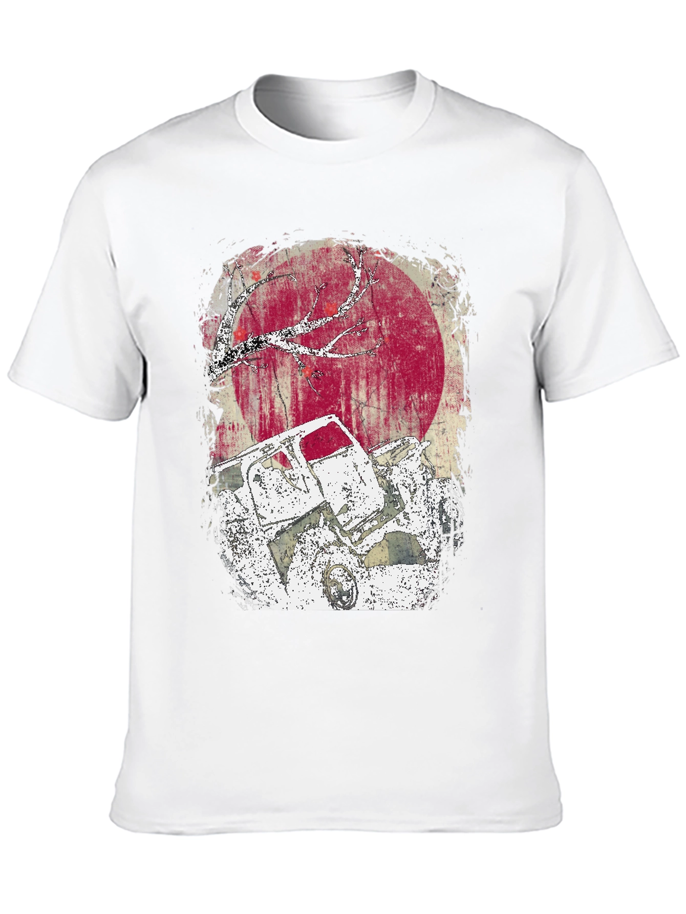 Wrecked Truck Graphic Tee - Distressed Style