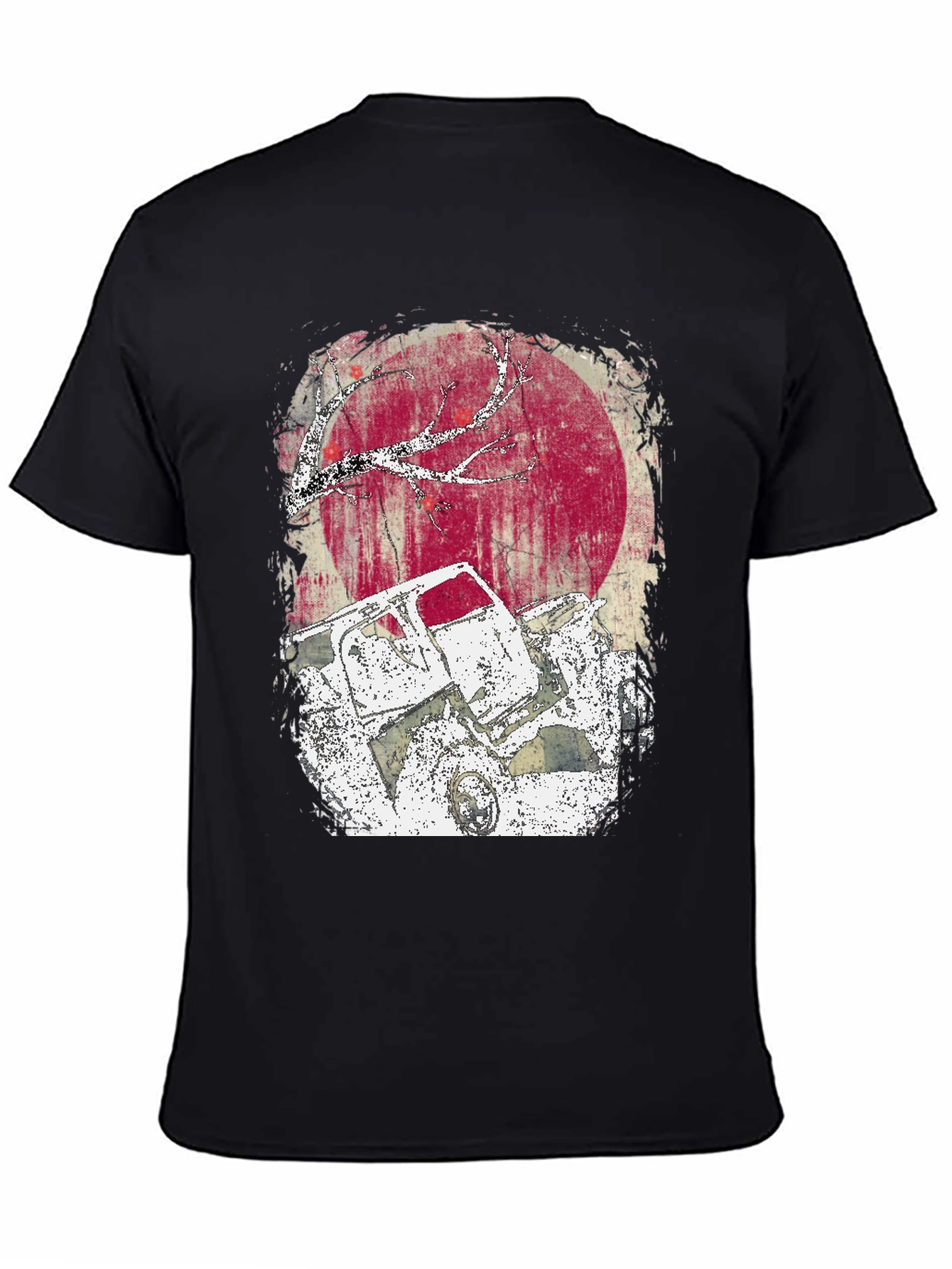 Wrecked Truck Graphic Tee - Distressed Style