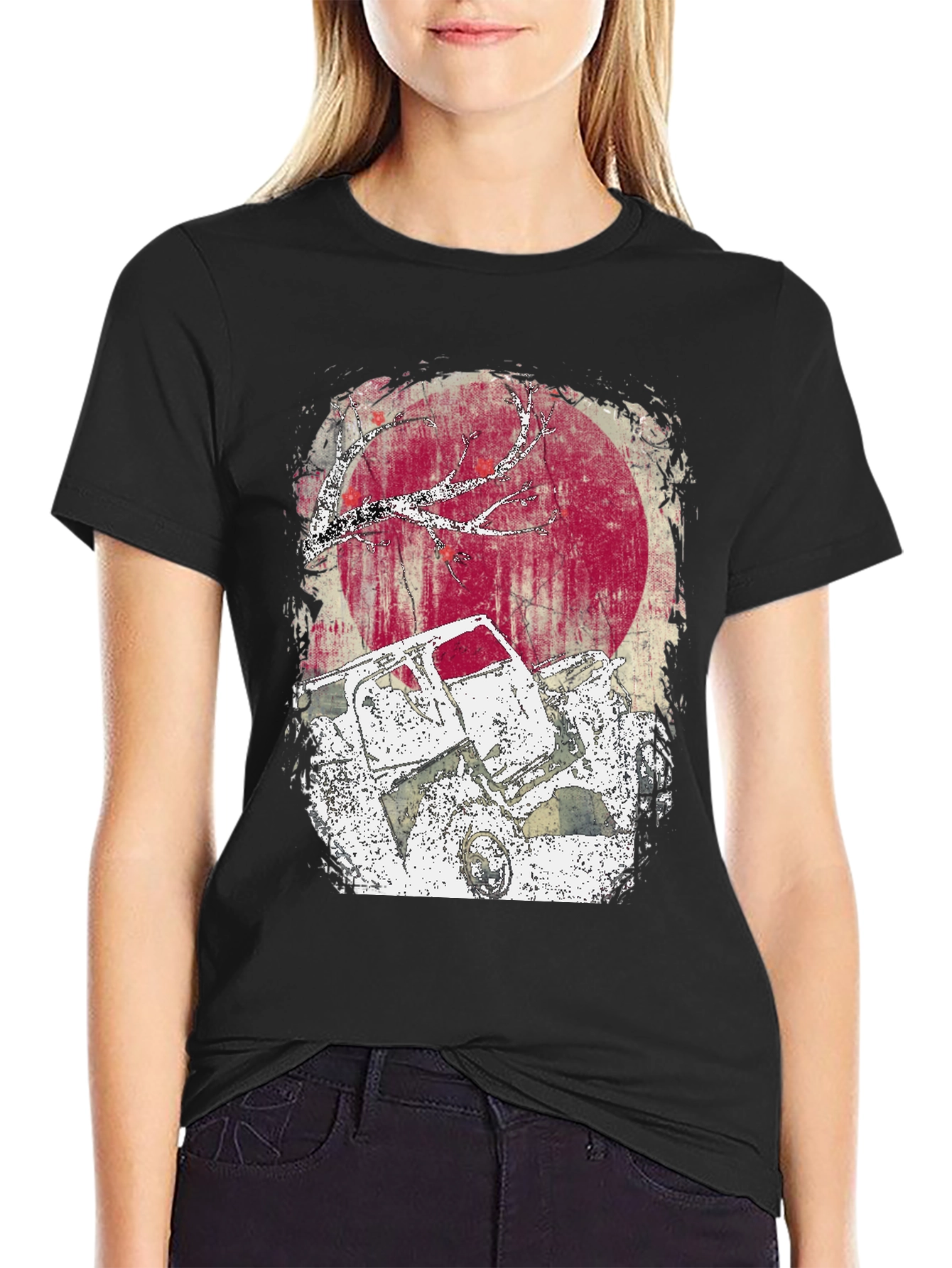 Wrecked Truck Graphic Tee - Distressed Style