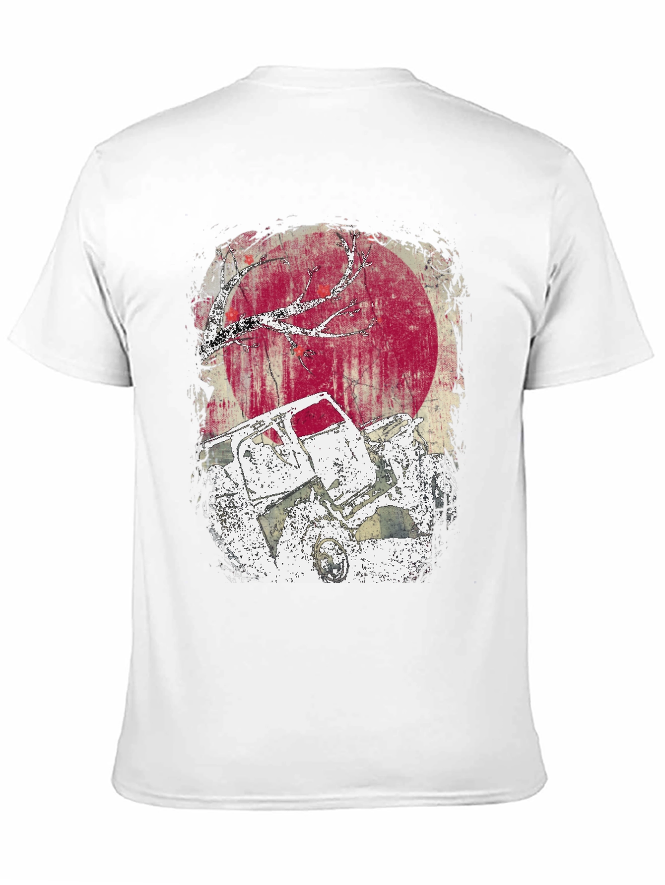 Wrecked Truck Graphic Tee - Distressed Style