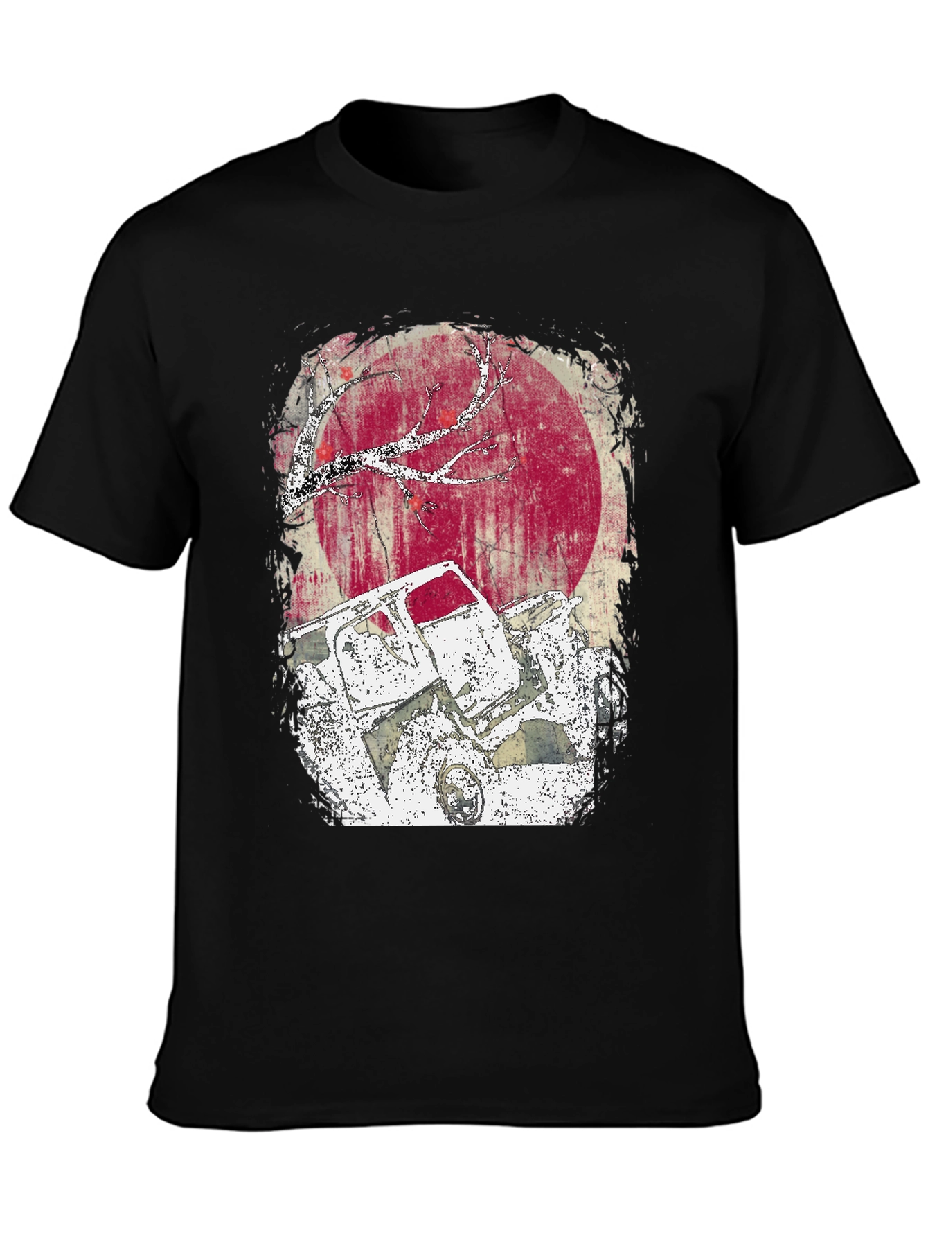 Wrecked Truck Graphic Tee - Distressed Style