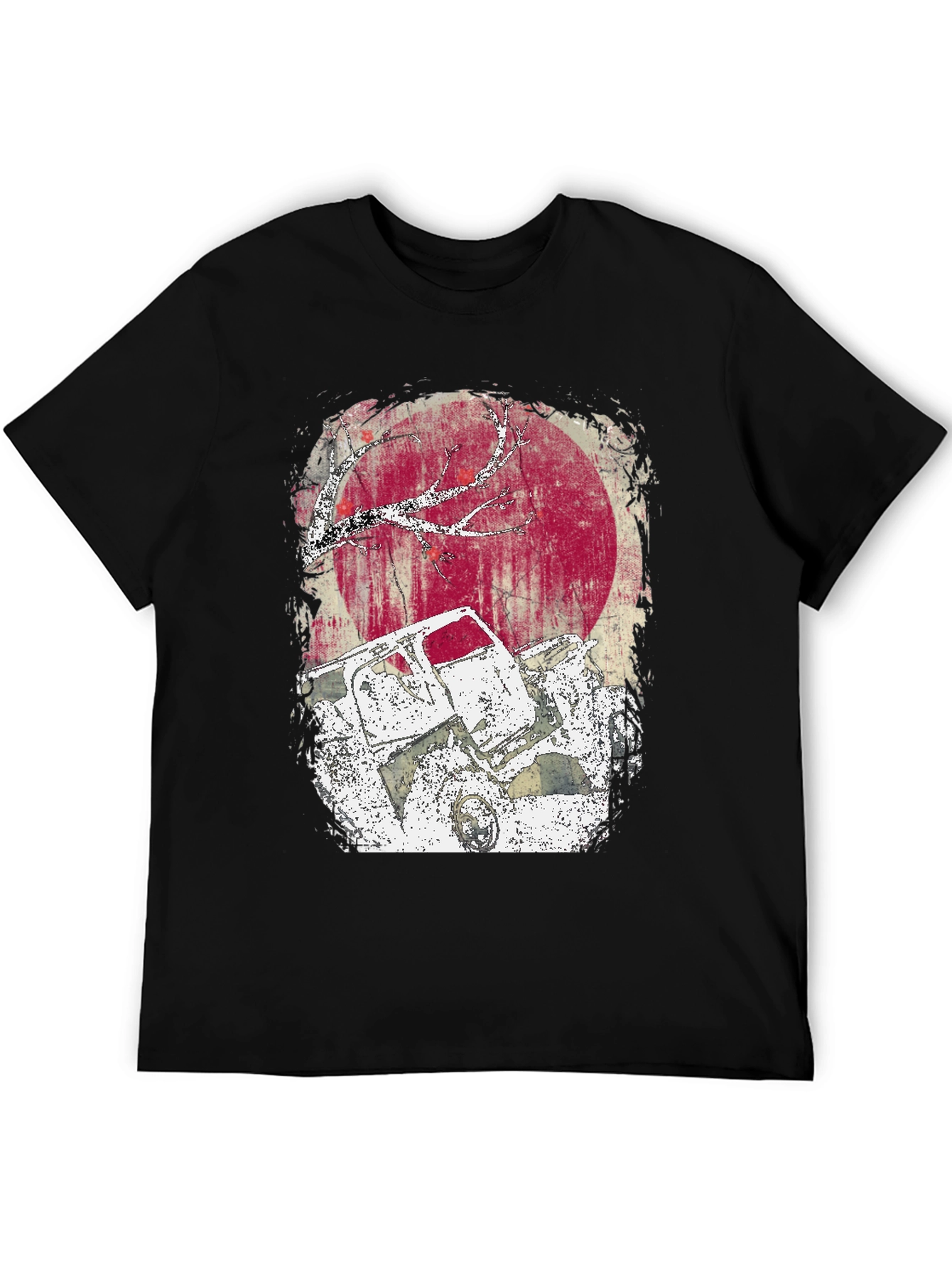 Wrecked Truck Graphic Tee - Distressed Style