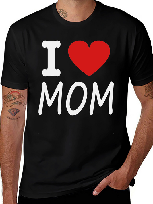 I Heart Mom Black T-Shirt