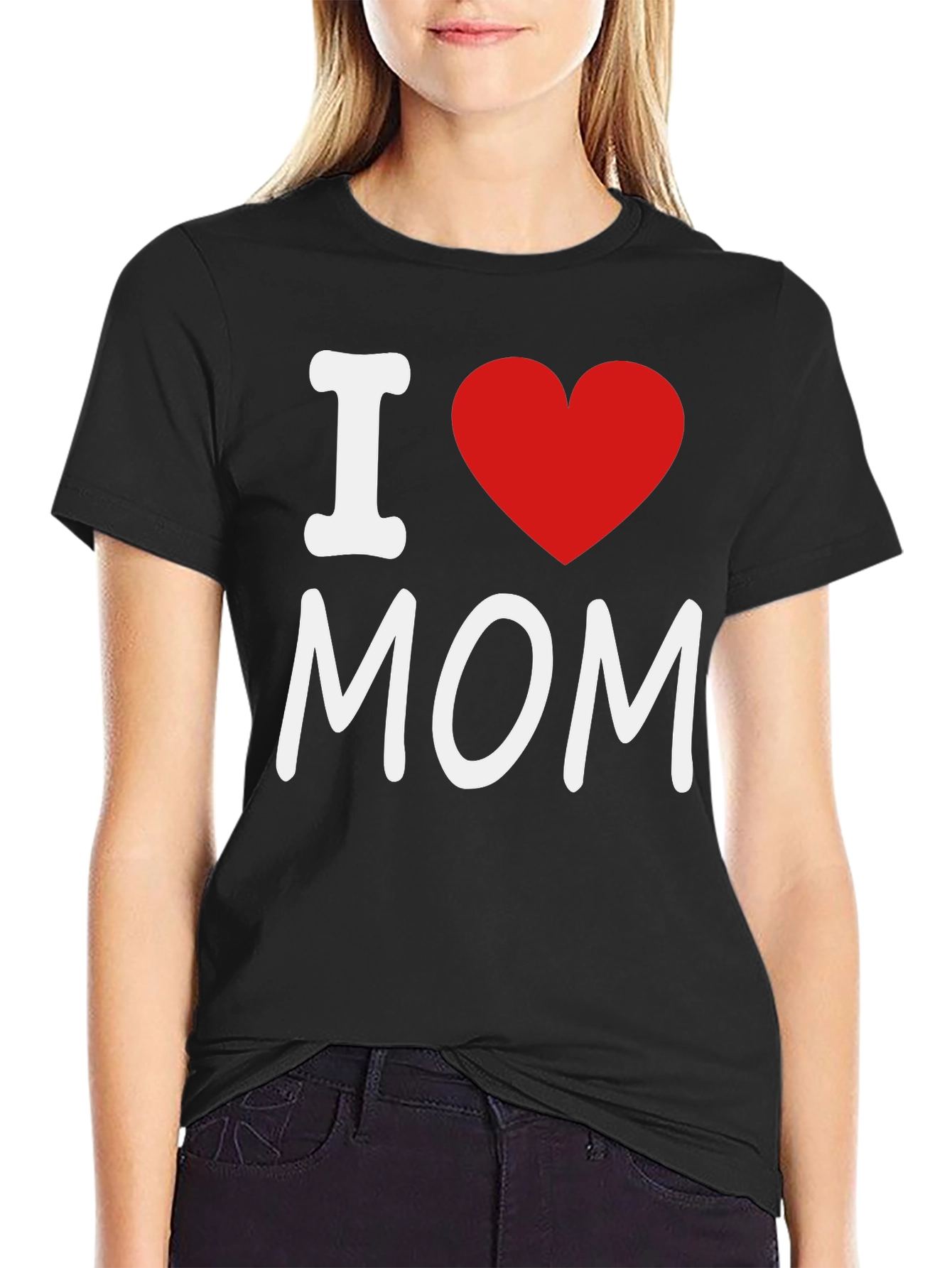 I Heart Mom Black T-Shirt