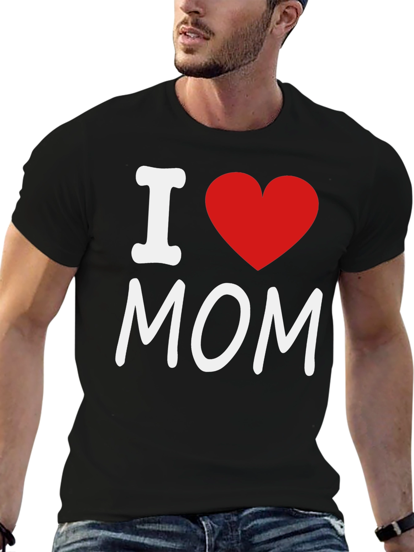 I Heart Mom Black T-Shirt