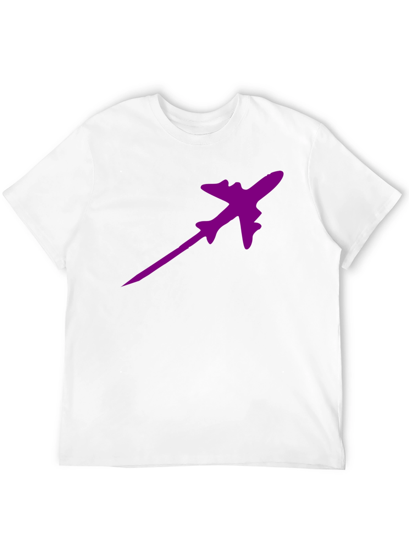Purple Plane Black T-Shirt - Fly High in Style!