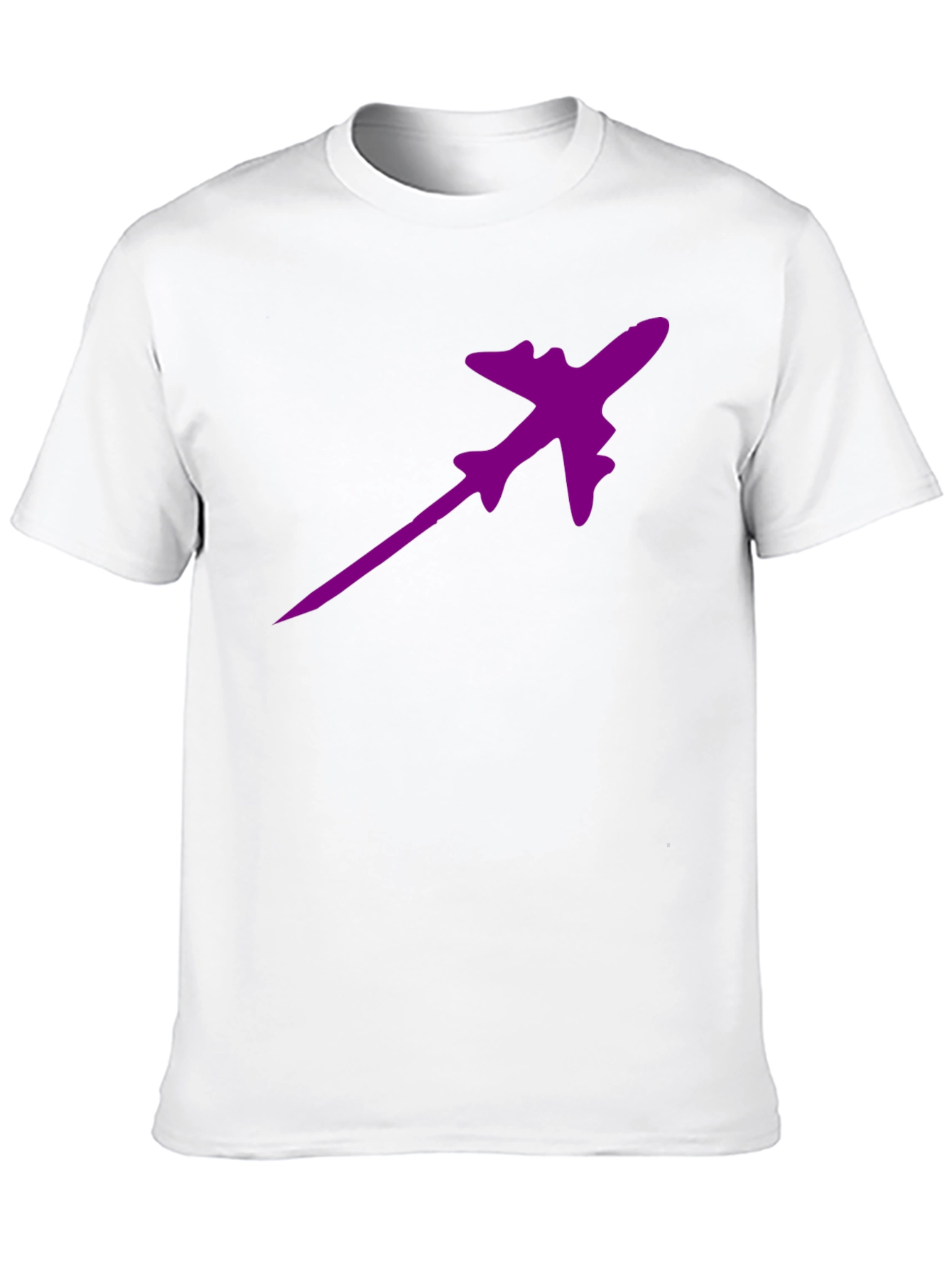 Purple Plane Black T-Shirt - Fly High in Style!