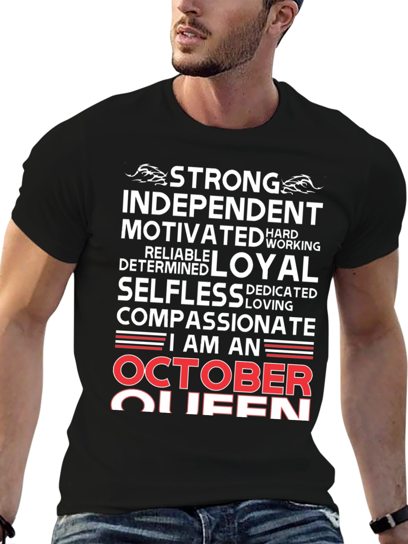 October Queen Graphic Tee - Strong Independent Woman