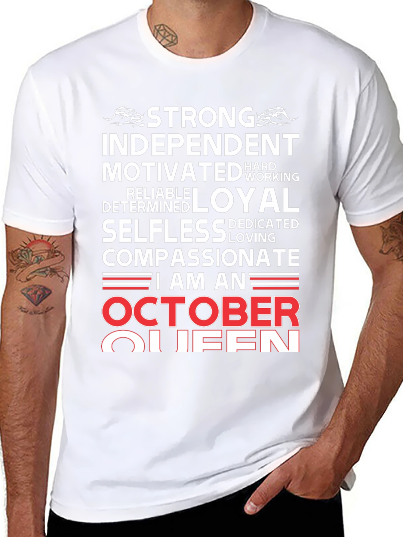 October Queen Graphic Tee - Strong Independent Woman