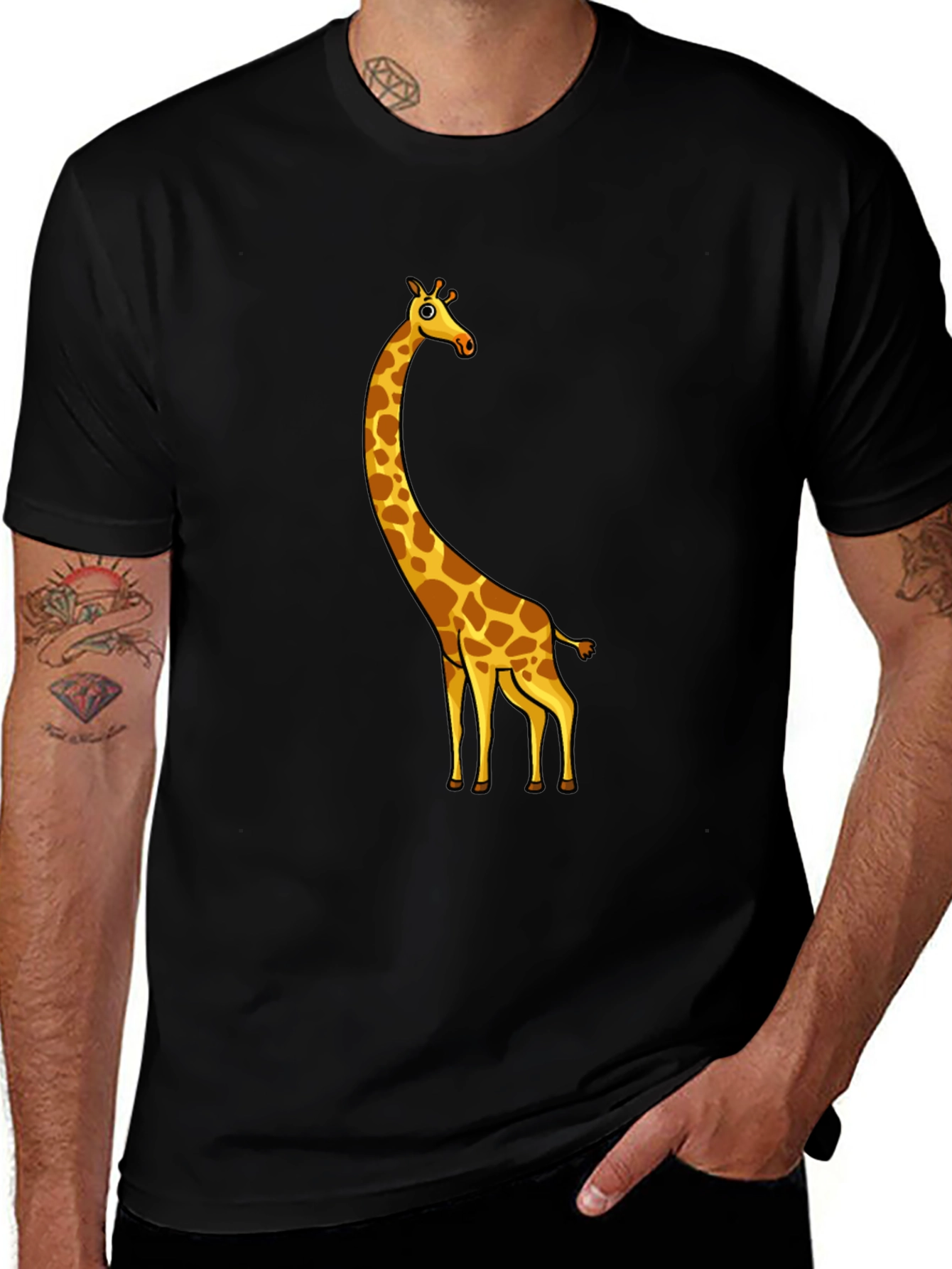 Giraffe Graphic Tee - Black