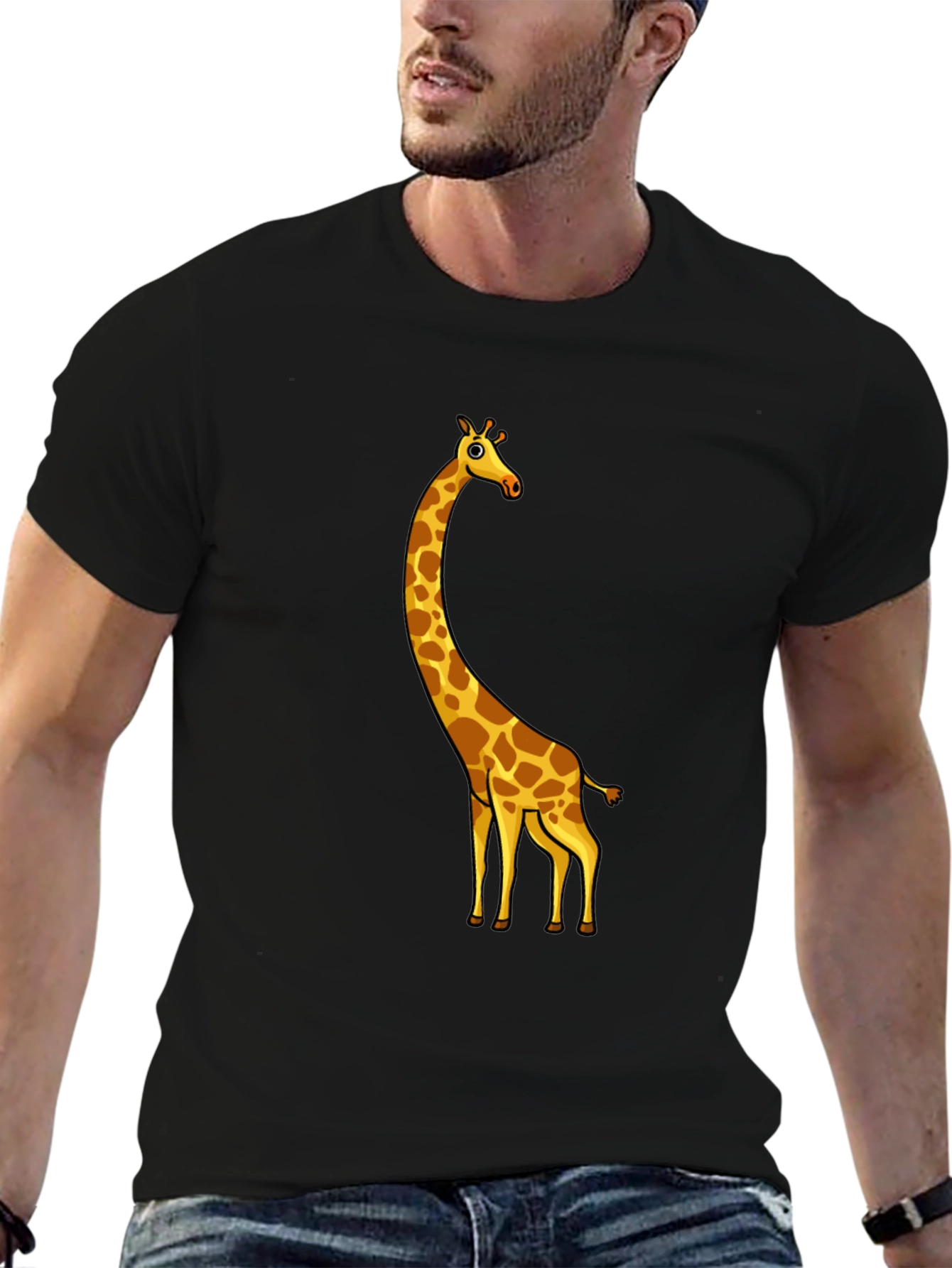 Giraffe Graphic Tee - Black