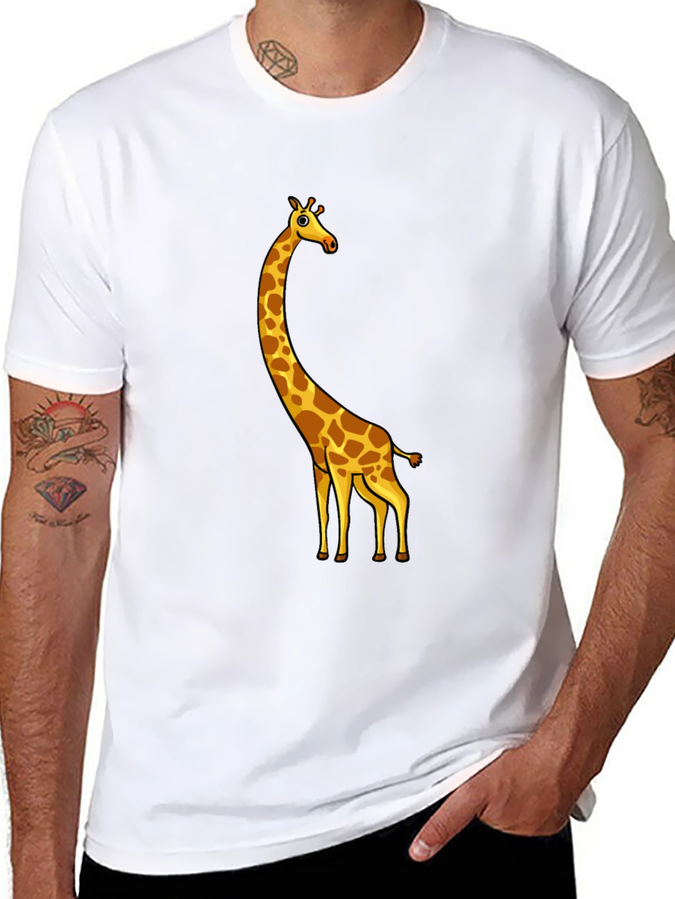 Giraffe Graphic Tee - Black
