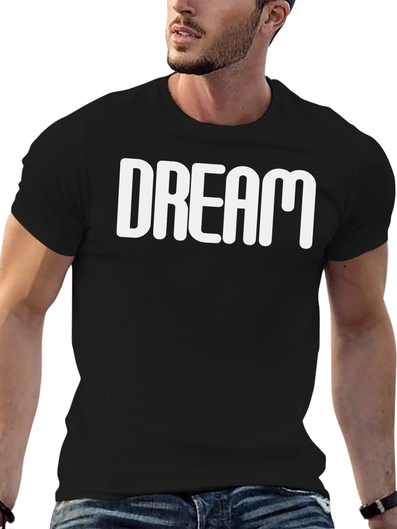 Dream Graphic Tee - Black Cotton T-Shirt