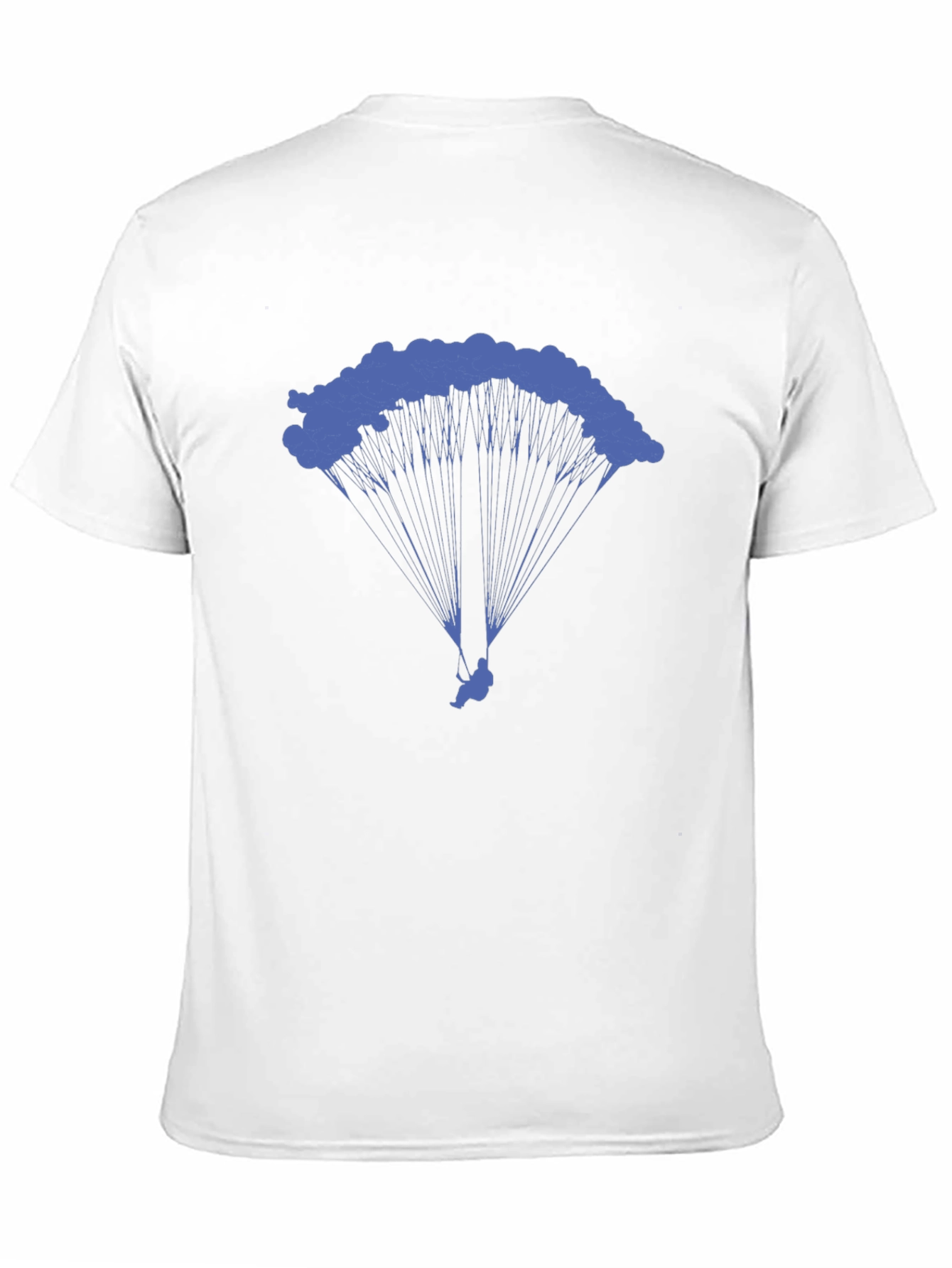 Skydiving Parachute Graphic Tee - Black Cotton T-Shirt